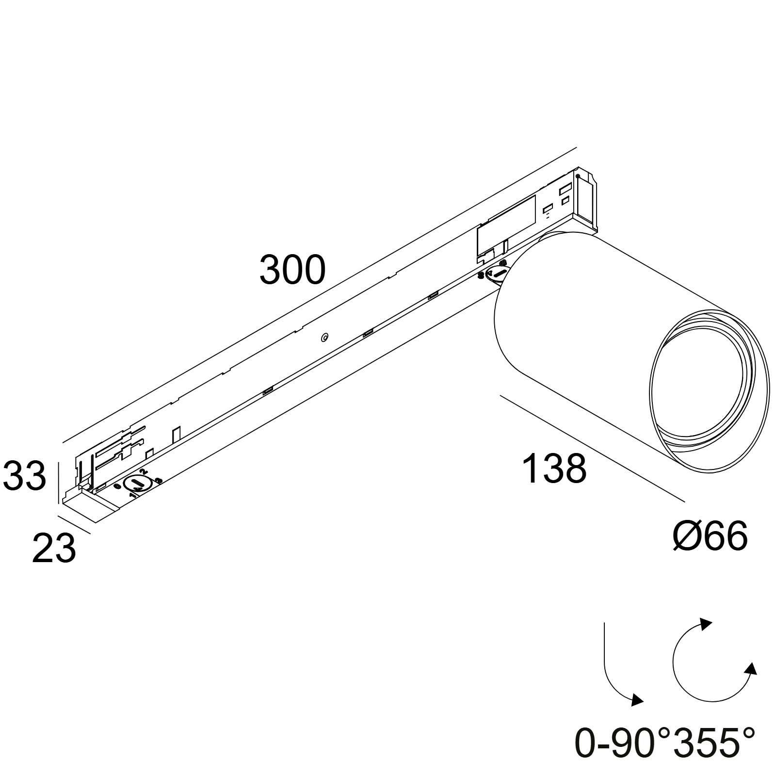 SPY 66 WALLWASH 927 ADM SLIM W белый Delta Light трековый прожектор 2