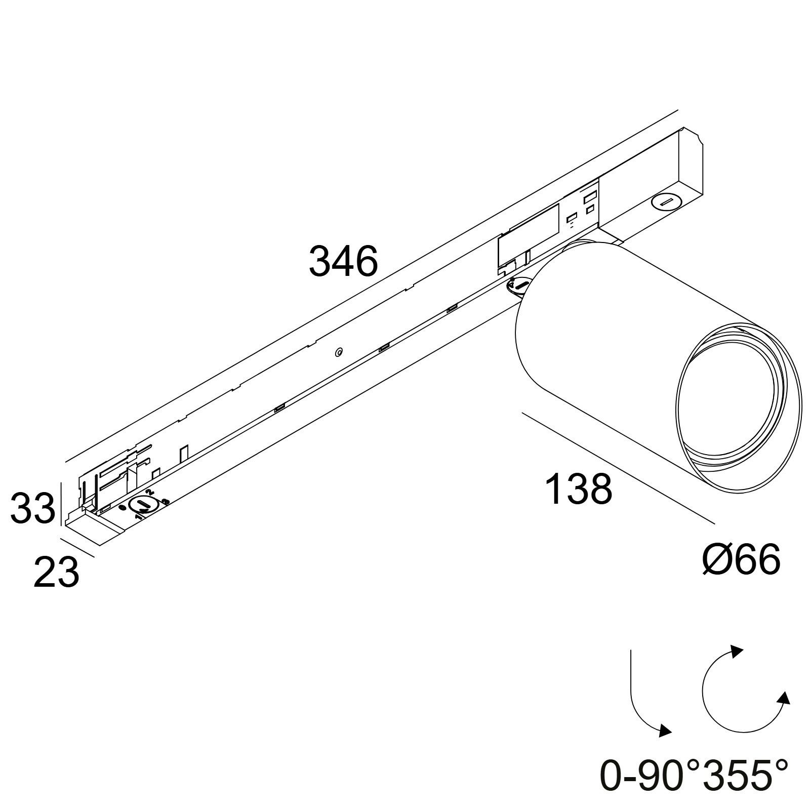SPY 66 WALLWASH 927 ADM SLIM DIM5 W белый Delta Light трековый прожектор 2