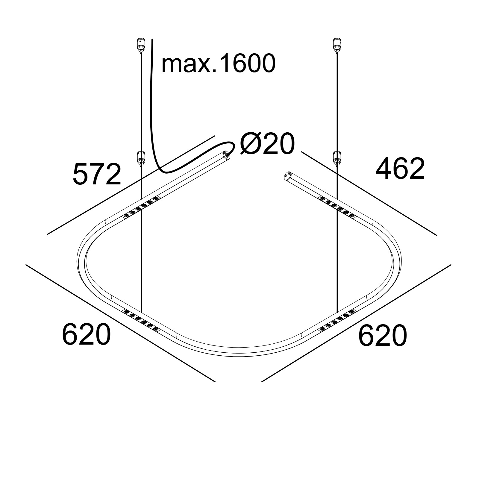 LASS-OH! 6060 92734 B черный Delta Light подвесной светильник 2