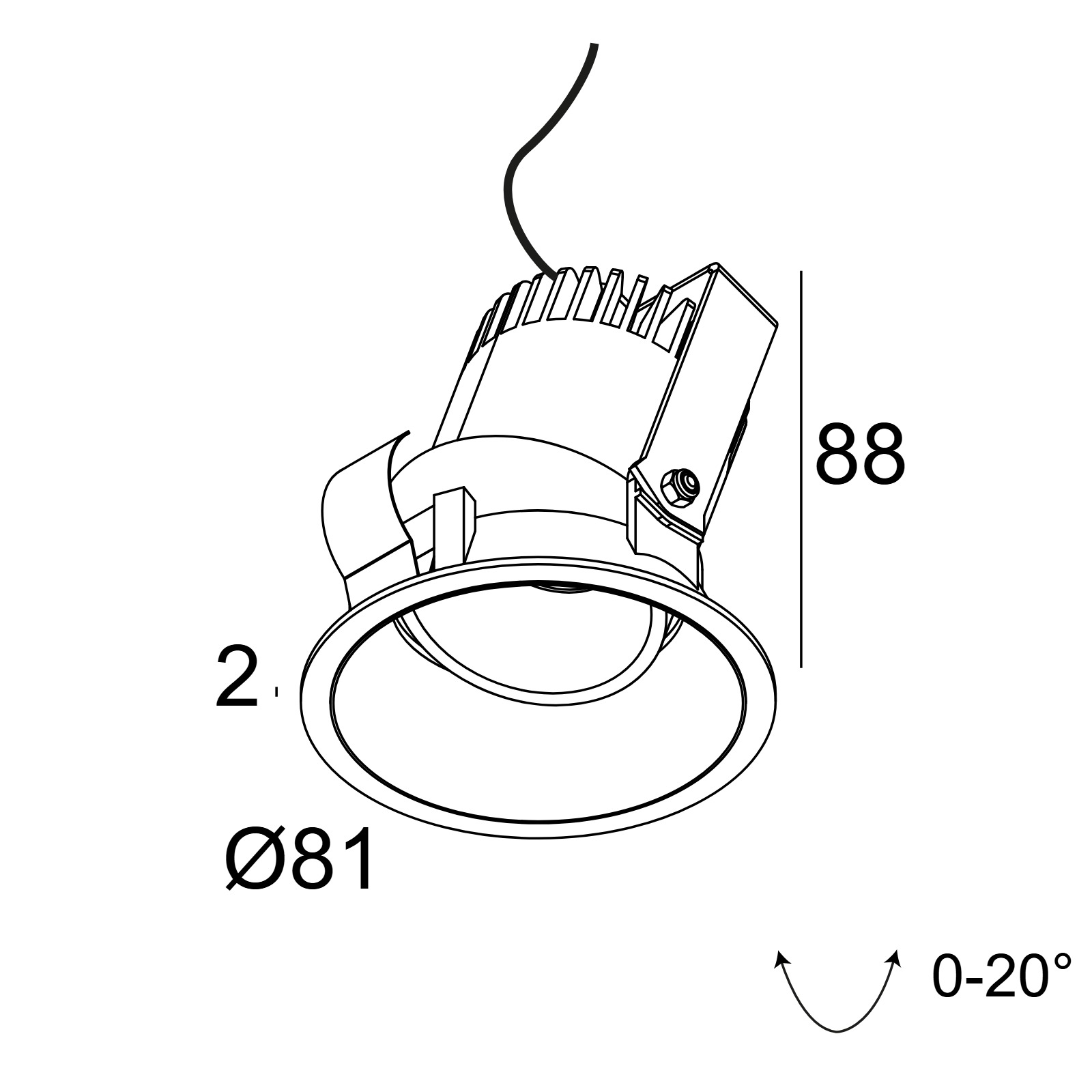 VARO OK 92736 S1 W белый Delta Light встраиваемый точечный светильник 2