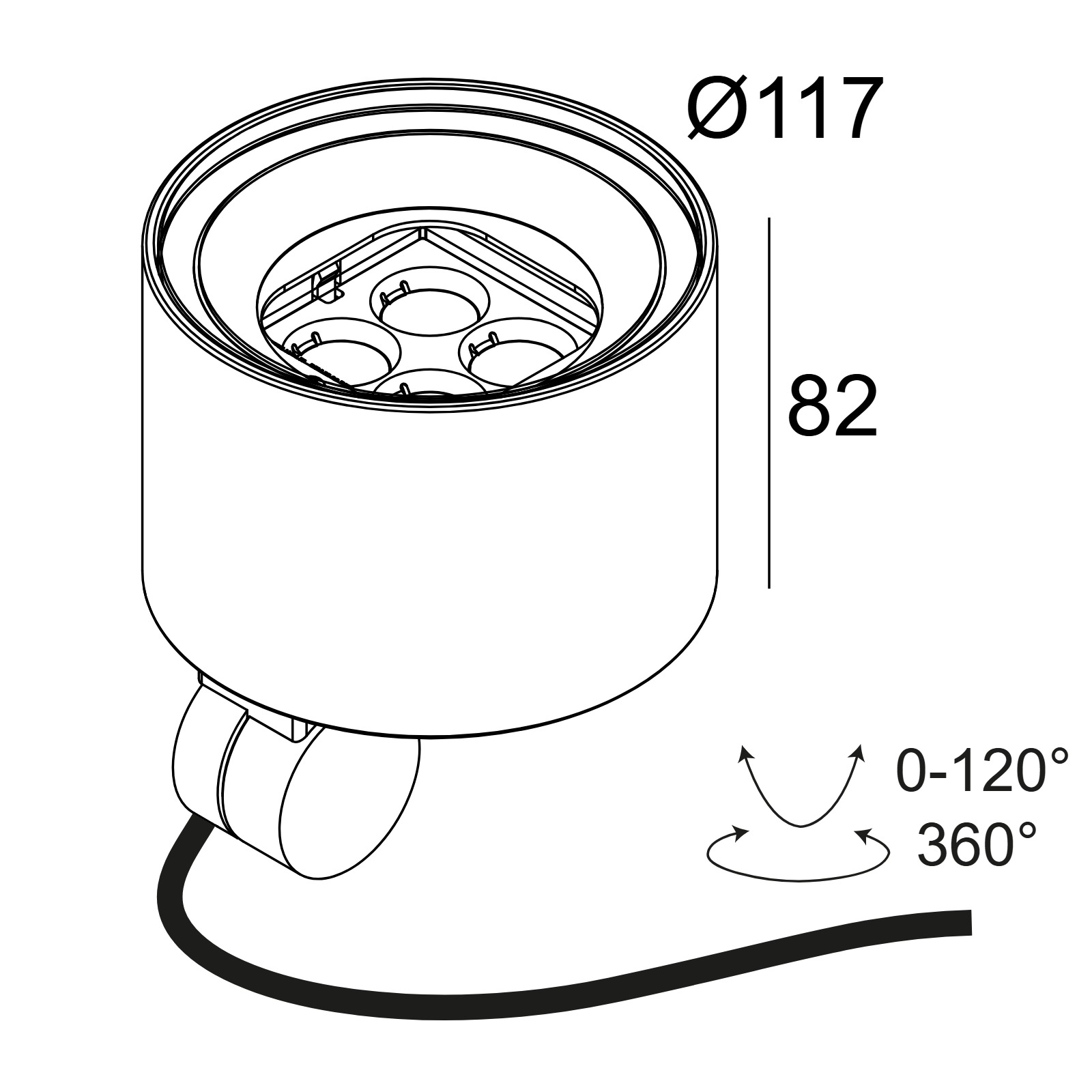 FRAX SB HONEYCOMB Delta Light накладной светильник 2