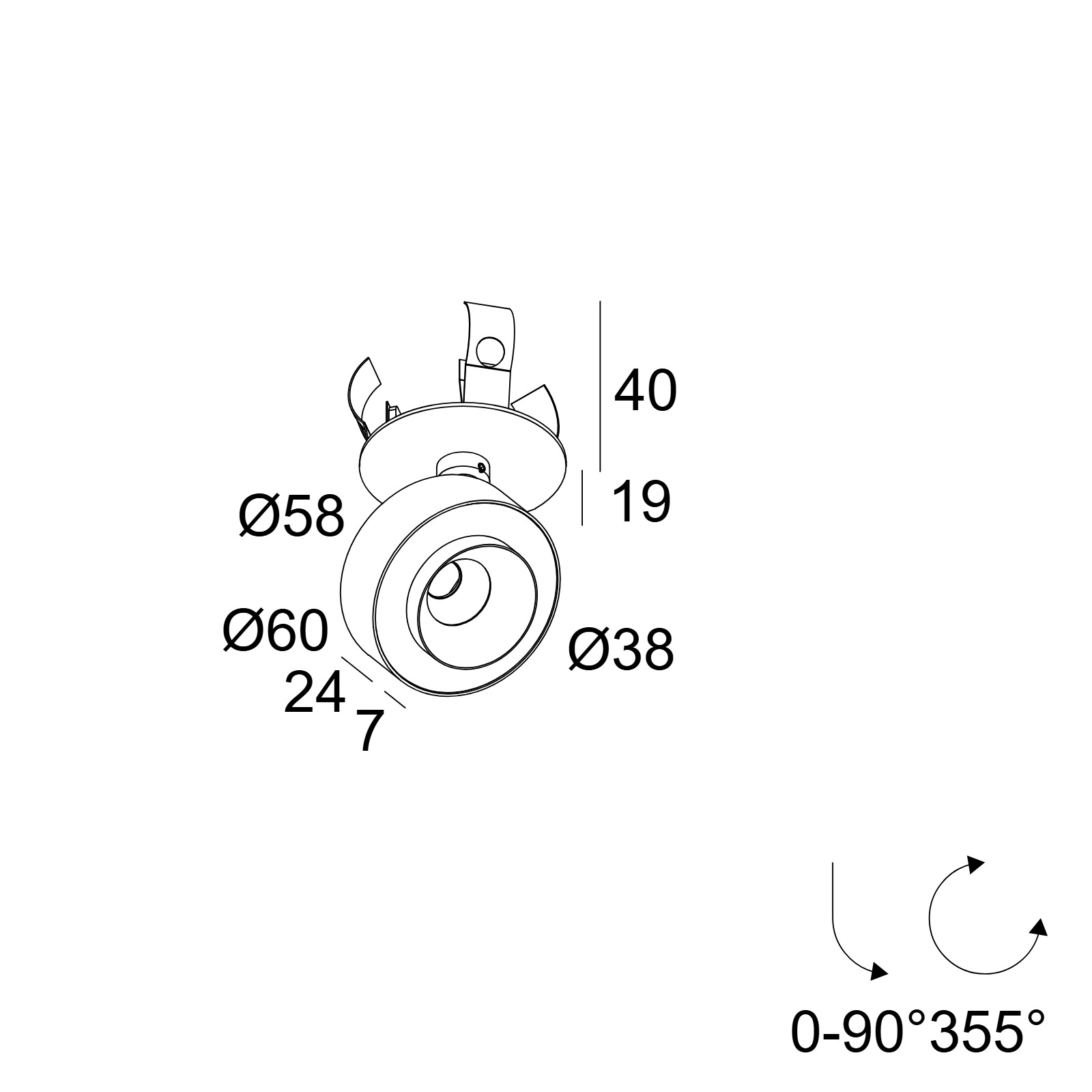 ODRON CLIP 92728/41 B-B черный Delta Light накладной потолочный светильник 2