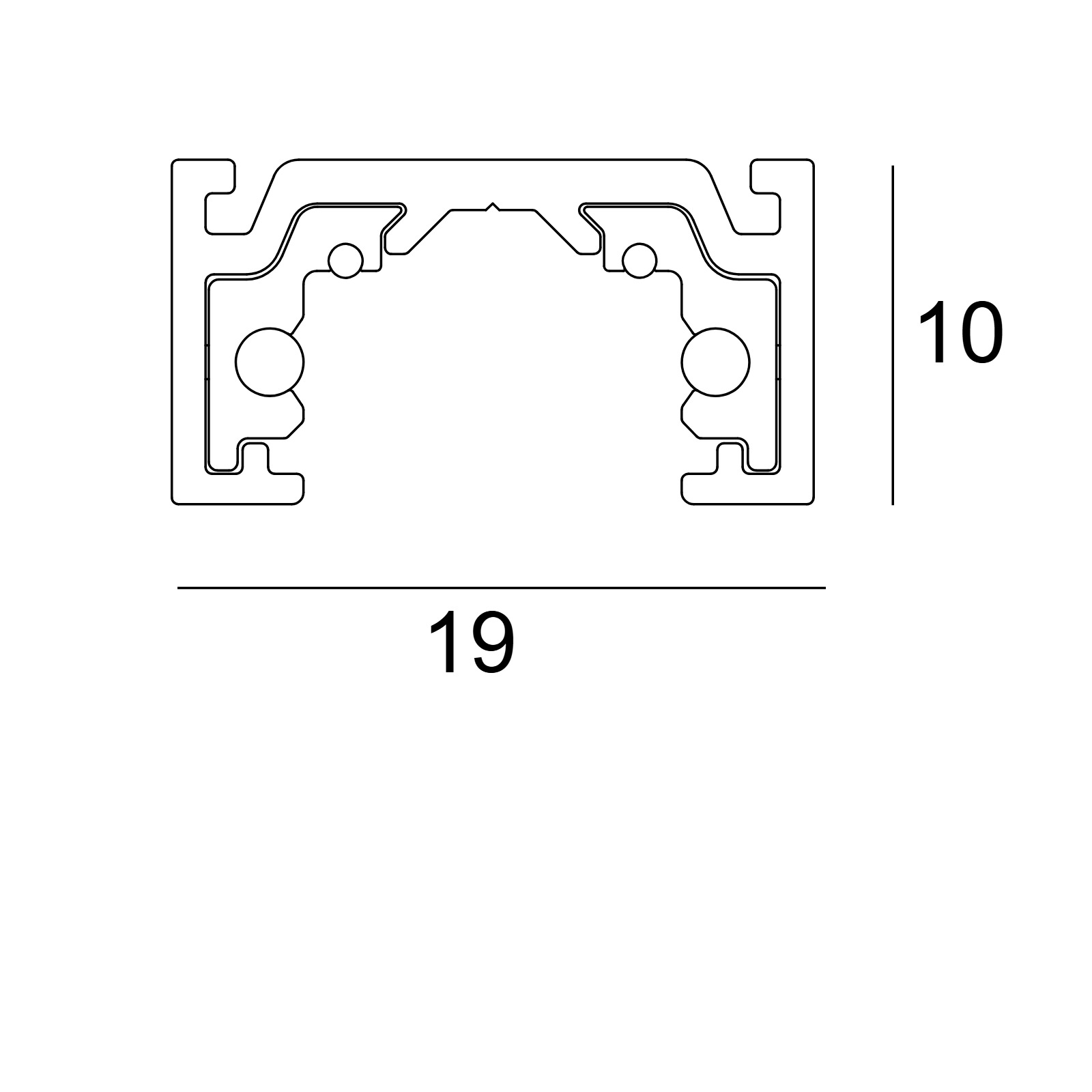 SL19 - PROFILE 2m W белый Delta Light ILP 2