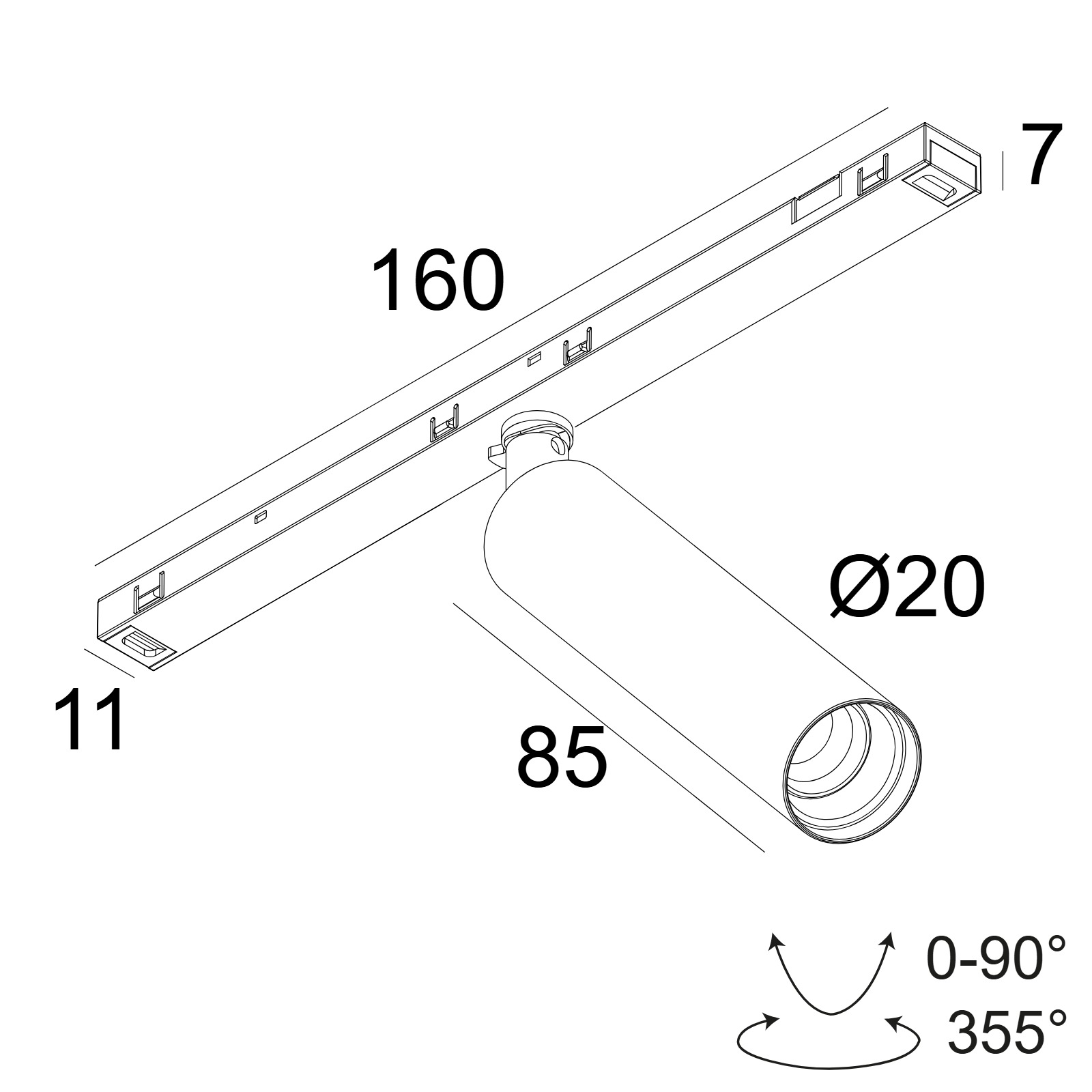 SL19 - UHO 92730 DIM5 W белый Delta Light трековый светильник 2