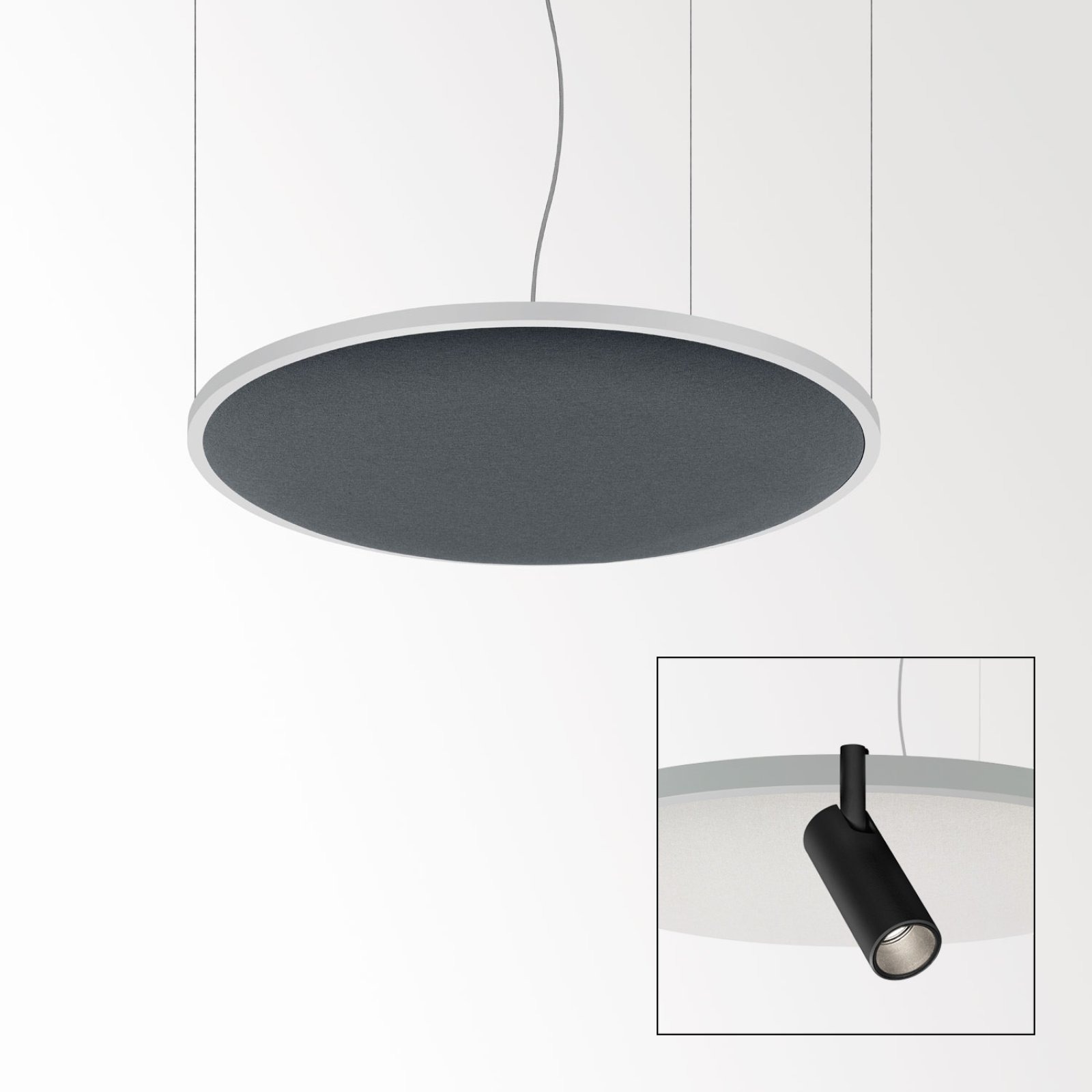 SOLI - SHHH PLUS 90/4 DARK GREY DIM5 W белый Delta Light подвесной светильник