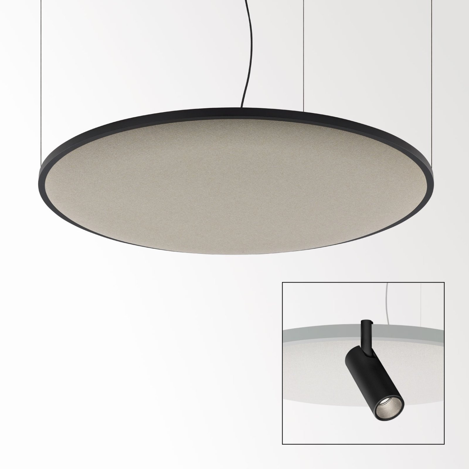 SOLI - SHHH PLUS 120/4 LIGHT GREY DIM5 B черный Delta Light подвесной светильник