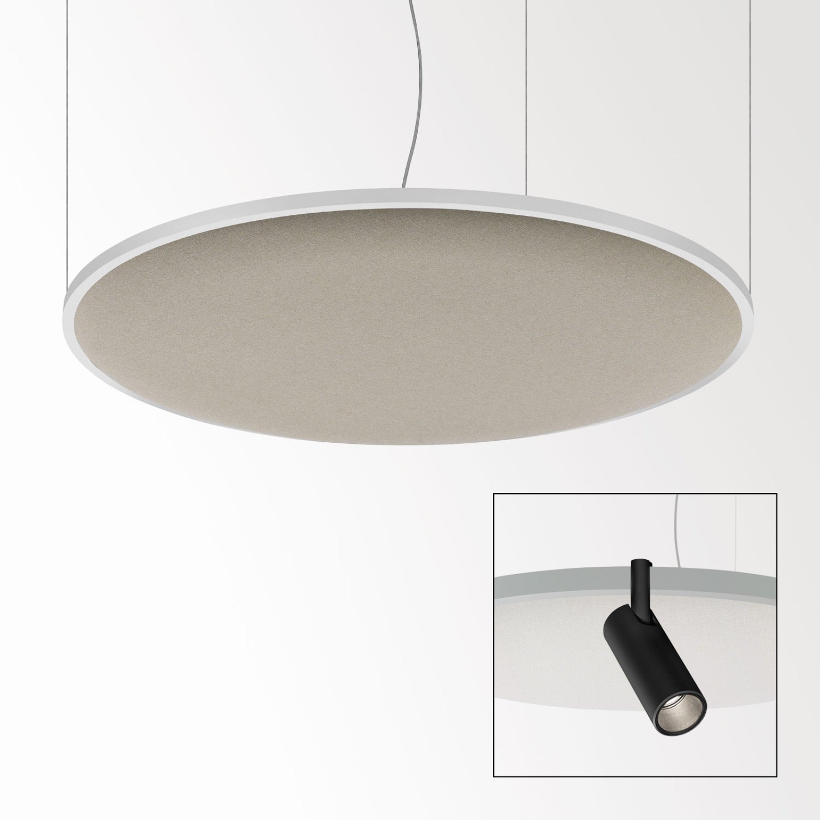 SOLI - SHHH PLUS 120/4 LIGHT GREY DIM5 W белый Delta Light подвесной светильник
