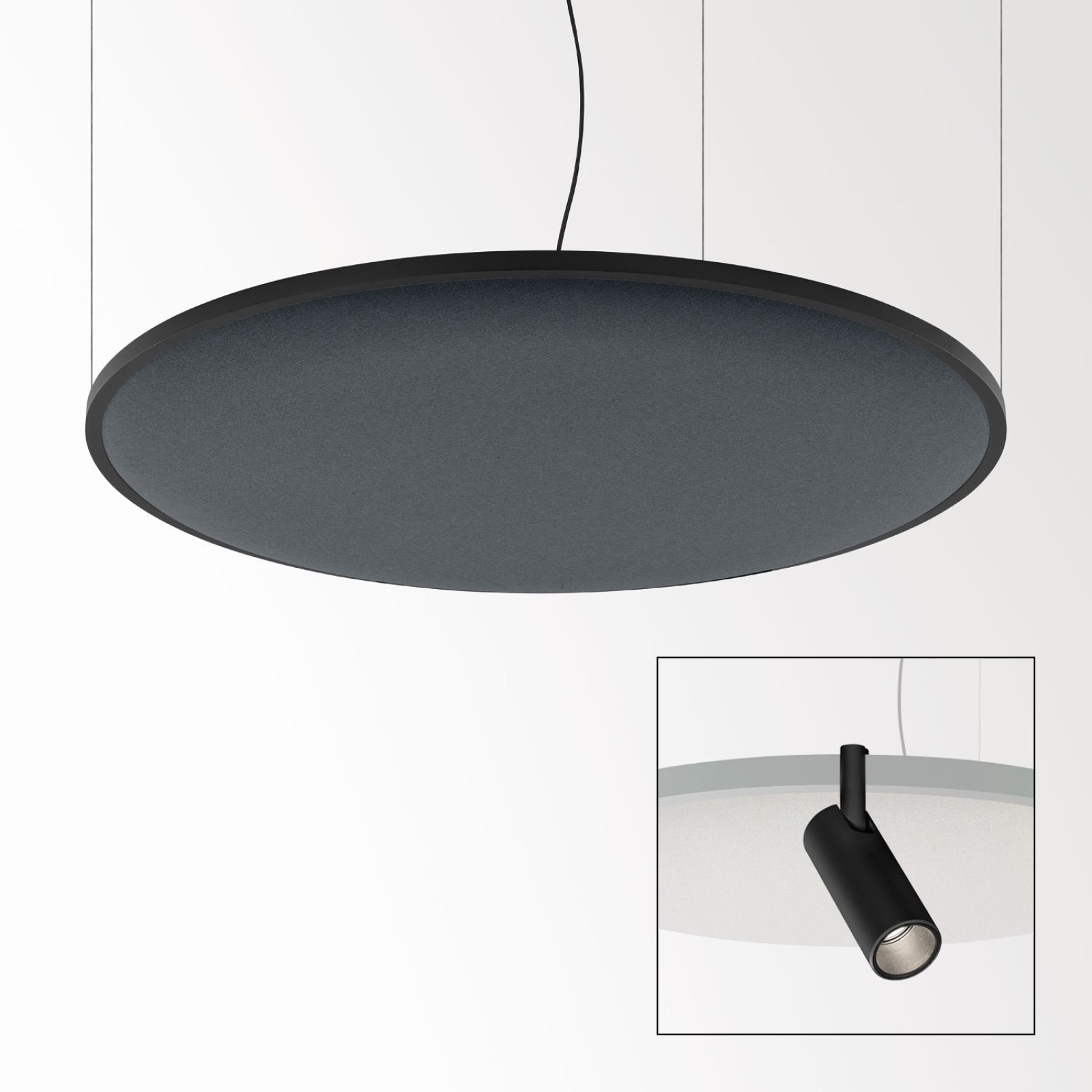 SOLI - SHHH PLUS 120/4 DARK GREY DIM5 B черный Delta Light подвесной светильник