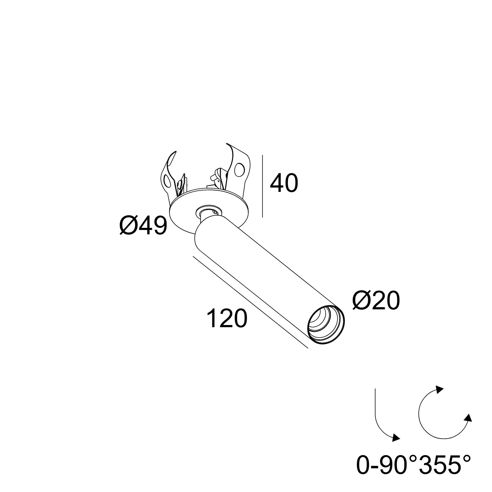 UHO L CLIP 92730 B-B черный Delta Light накладной потолочный светильник 2