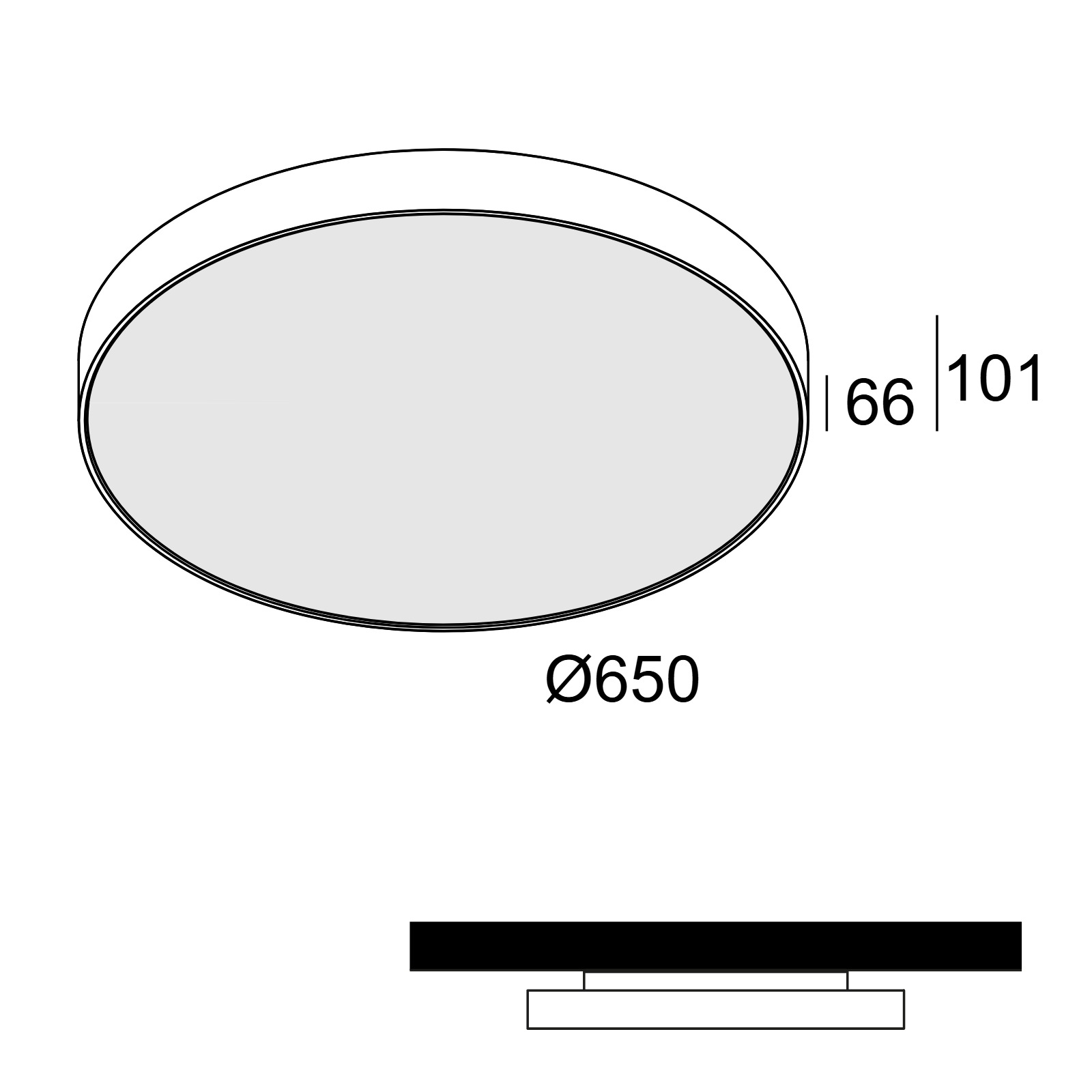 SUPERNOVA FLAT 65 930 DIM1 W белый Delta Light накладной потолочный светильник 2