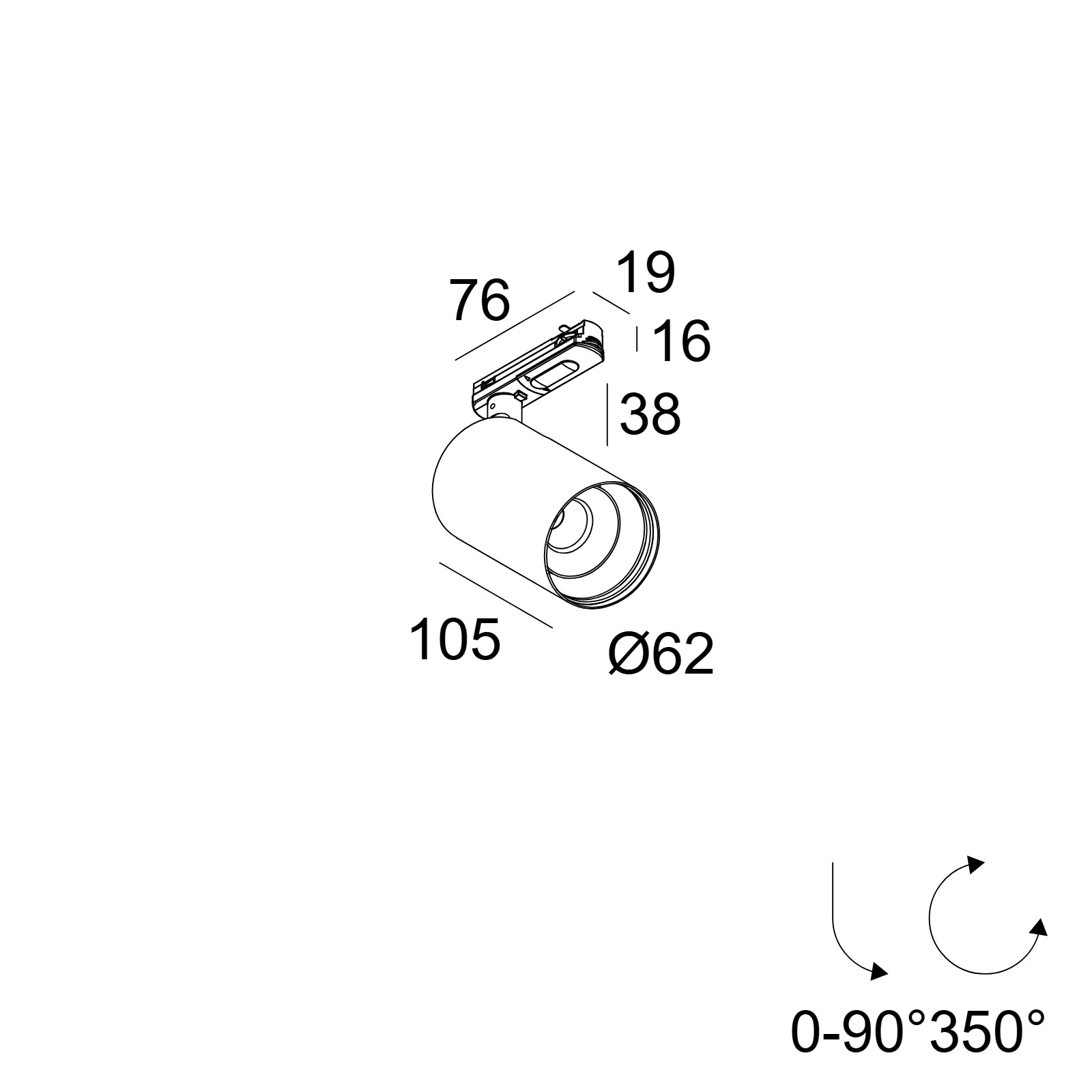 SPYCO AC 92733 ADM1F DIM8 B черный Delta Light ITD 2