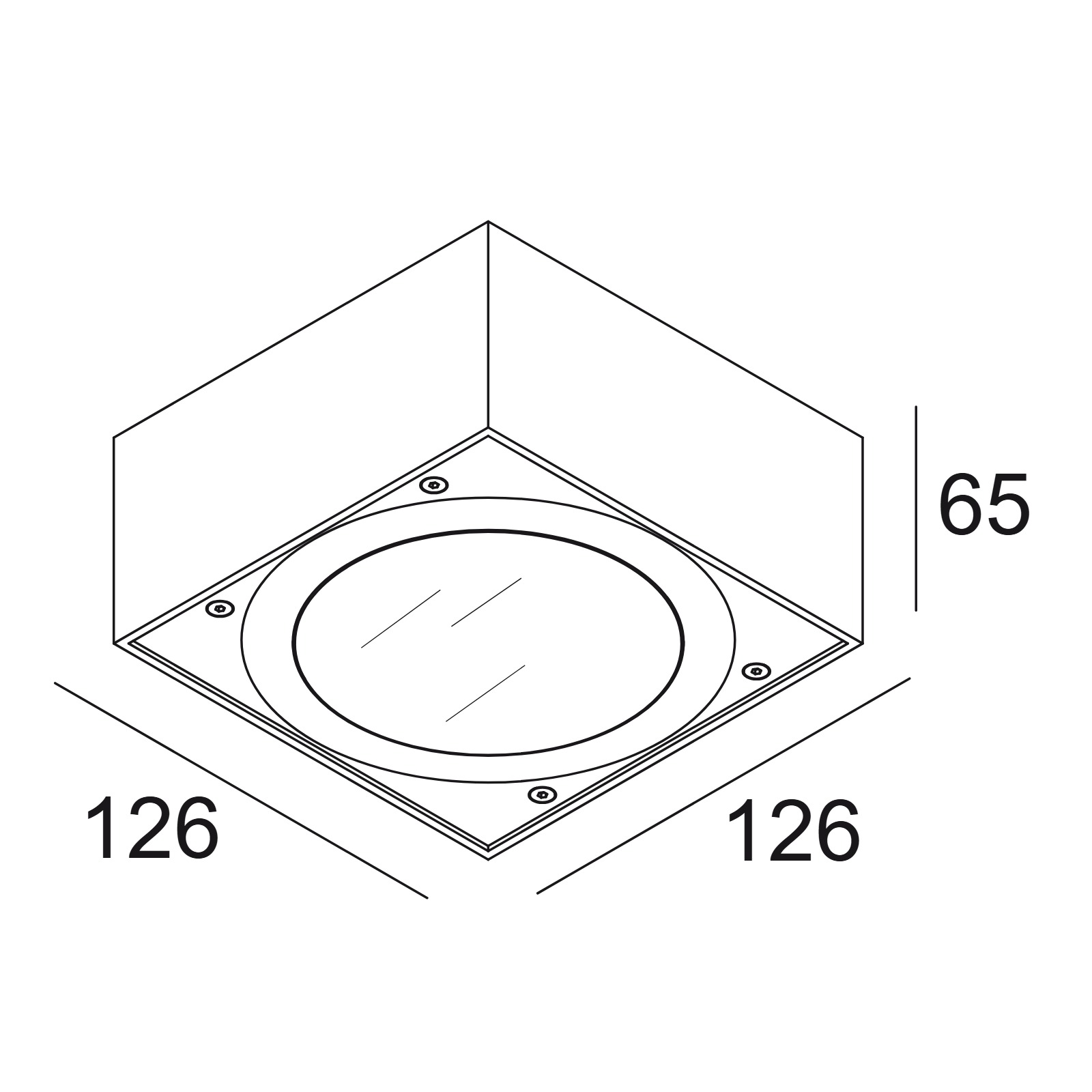 VISION S OUT LED накладной настенный светильник Delta Light 2
