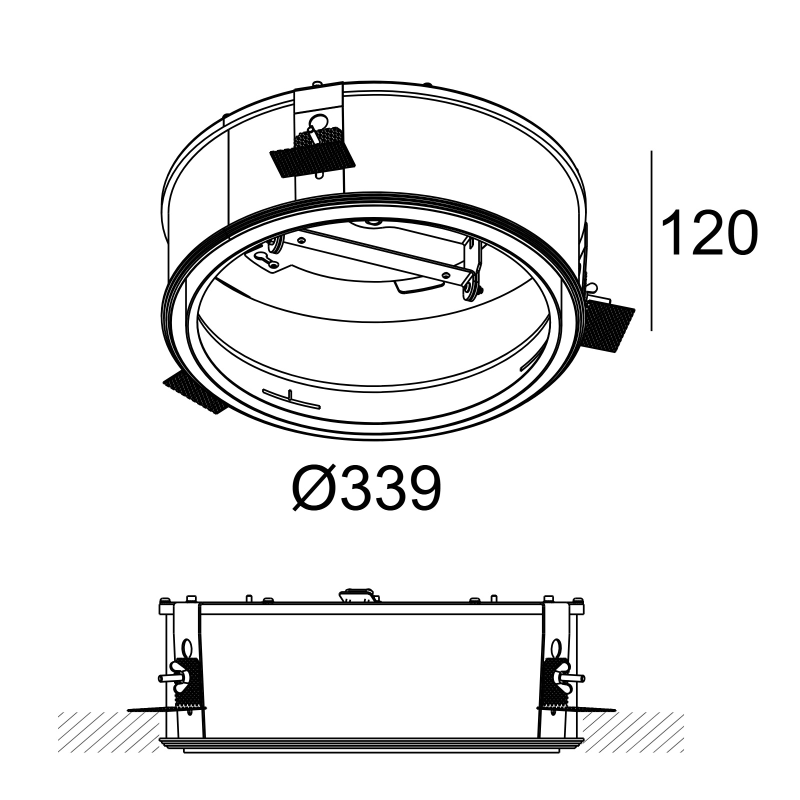 MULTINOVA 30 RECESSED KIT Delta Light монтажный комлект