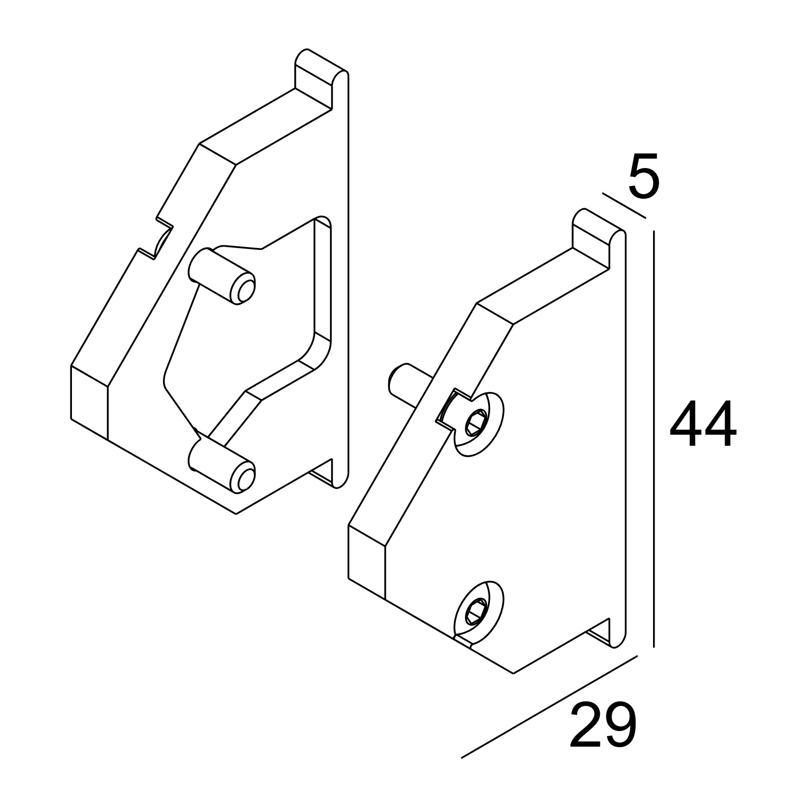CNT-I - END CAP SET B черный Delta Light ILP 2