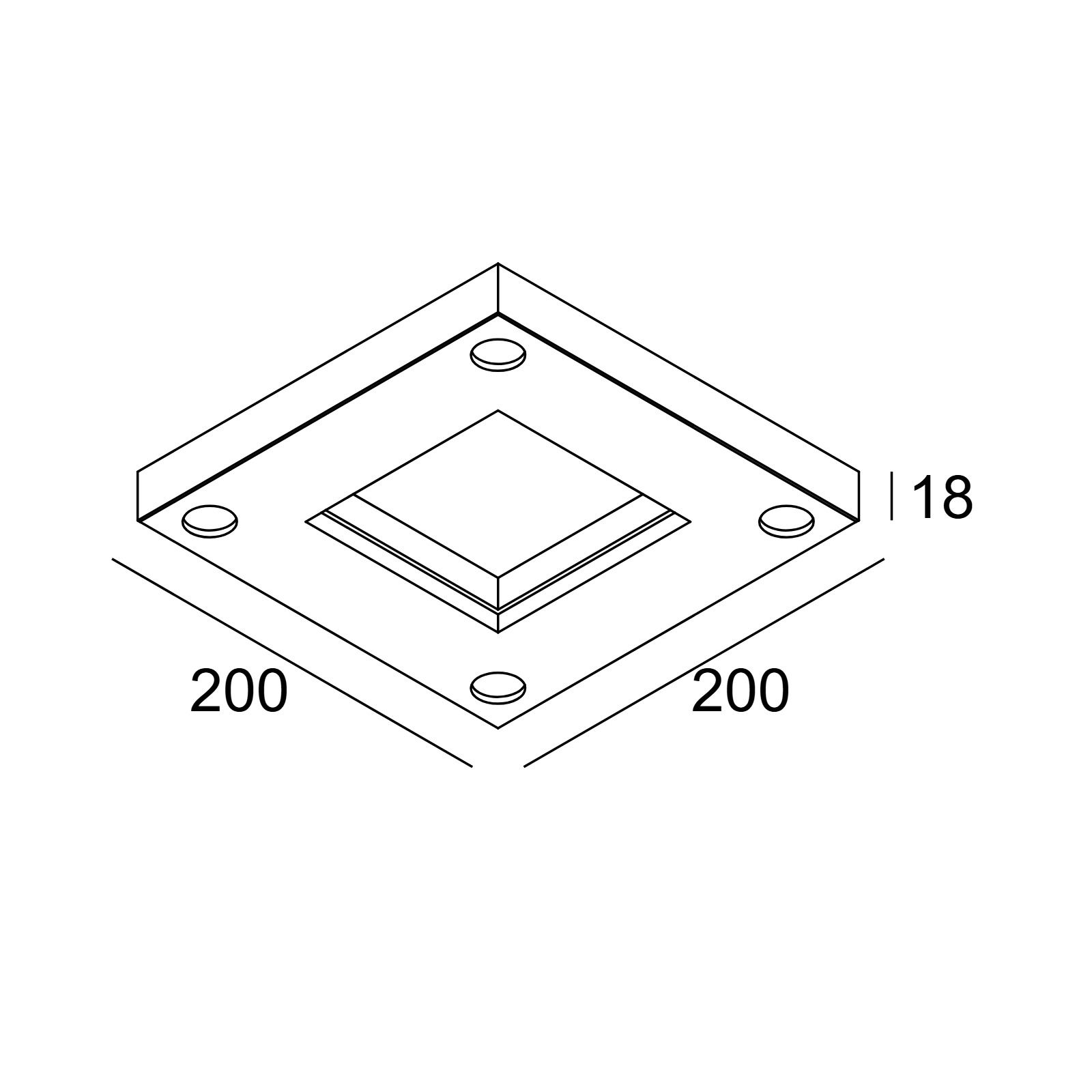 Потолочный светильник MOUNTING KIT Delta Light MOUNTING KIT ENTERO SQ-S CSC
