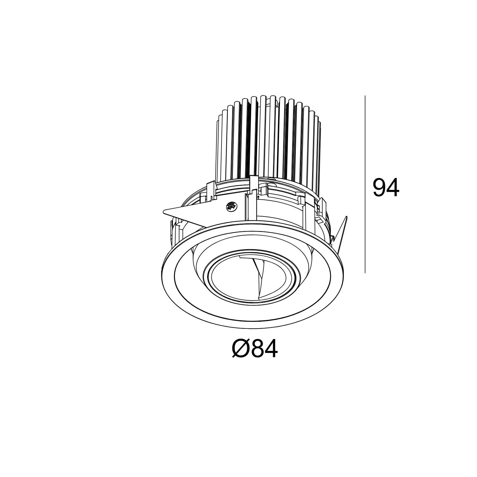ENTERO RD-S WALLWASH 927 GC золото цветное Delta Light Встраиваемый поворотный потолочный светильник 2