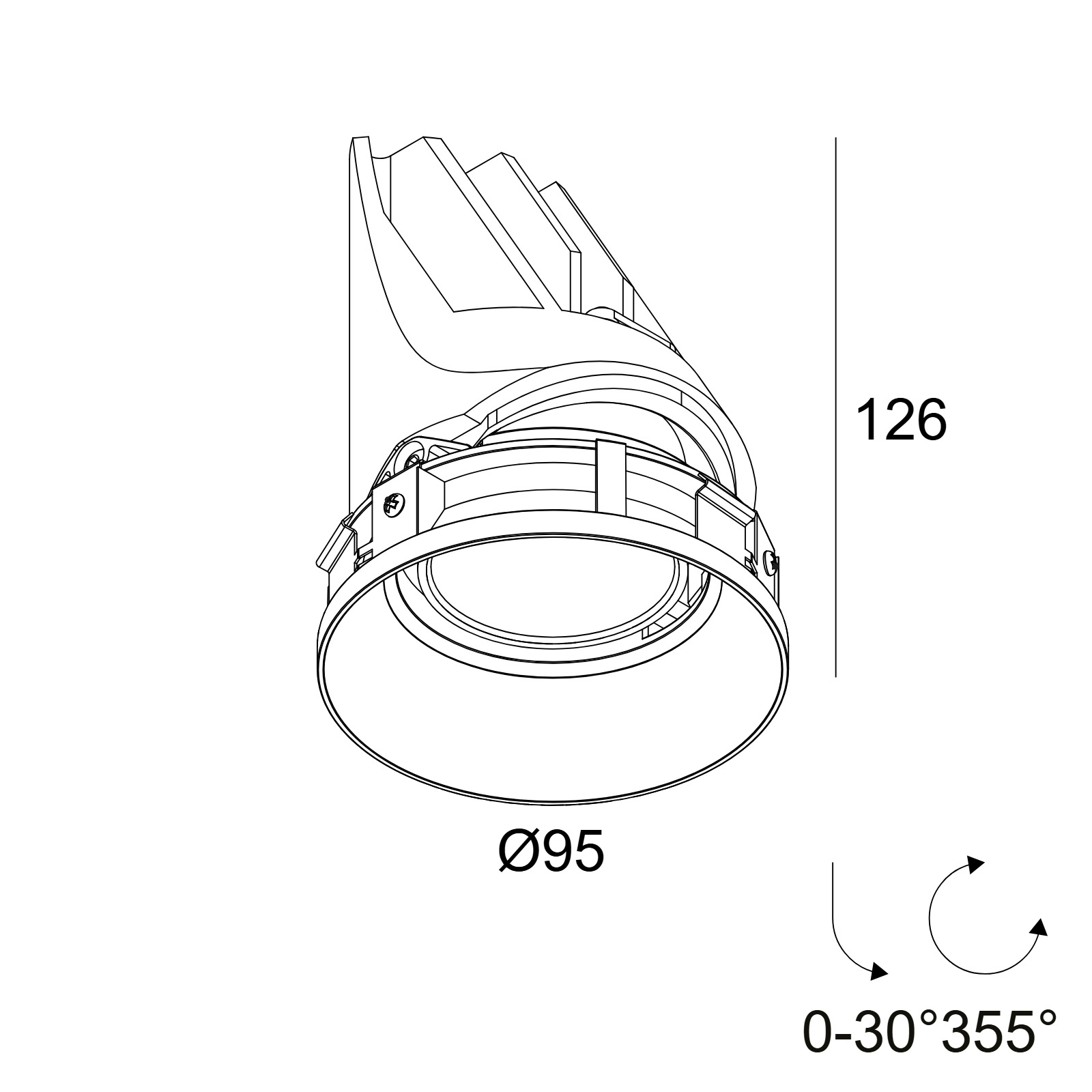Встраиваемый потолочный светильник ENTERO RD-M TRIMLESS Delta Light 28430 XXX0 2