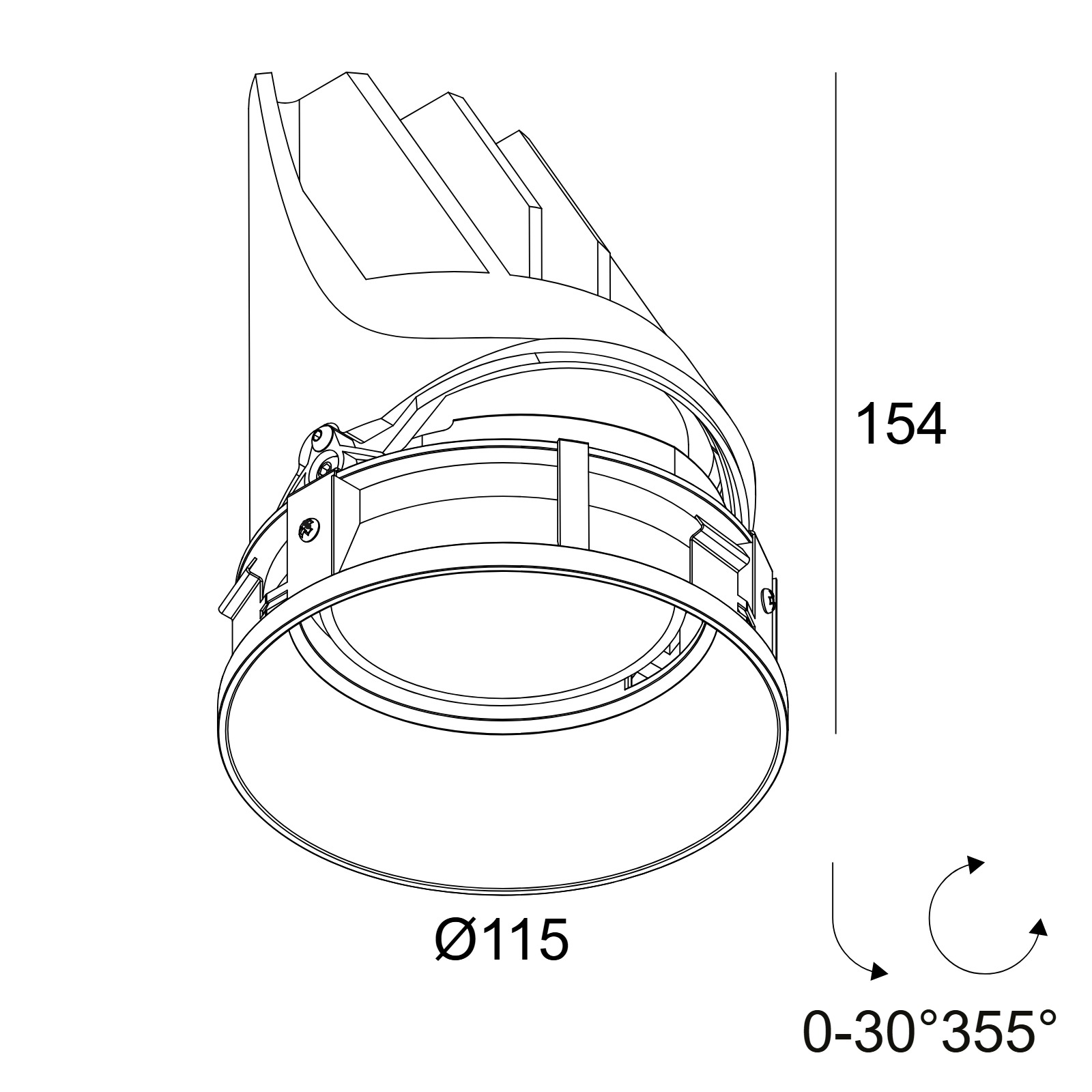 Встраиваемый потолочный светильник ENTERO RD-L TRIMLESS Delta Light 28435 XXX0 2
