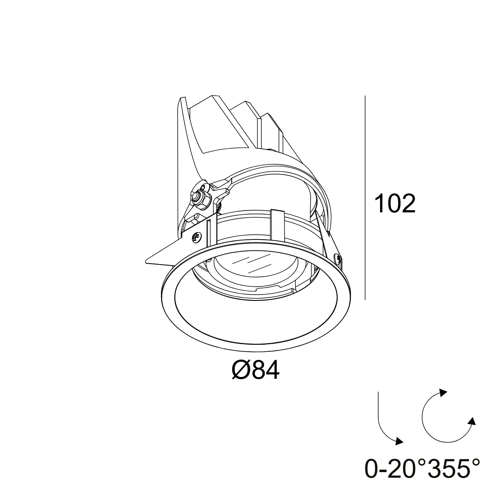 ENTERO RD-S X 92710 B черный Delta Light уличный встраиваемый в потолок светильник 2