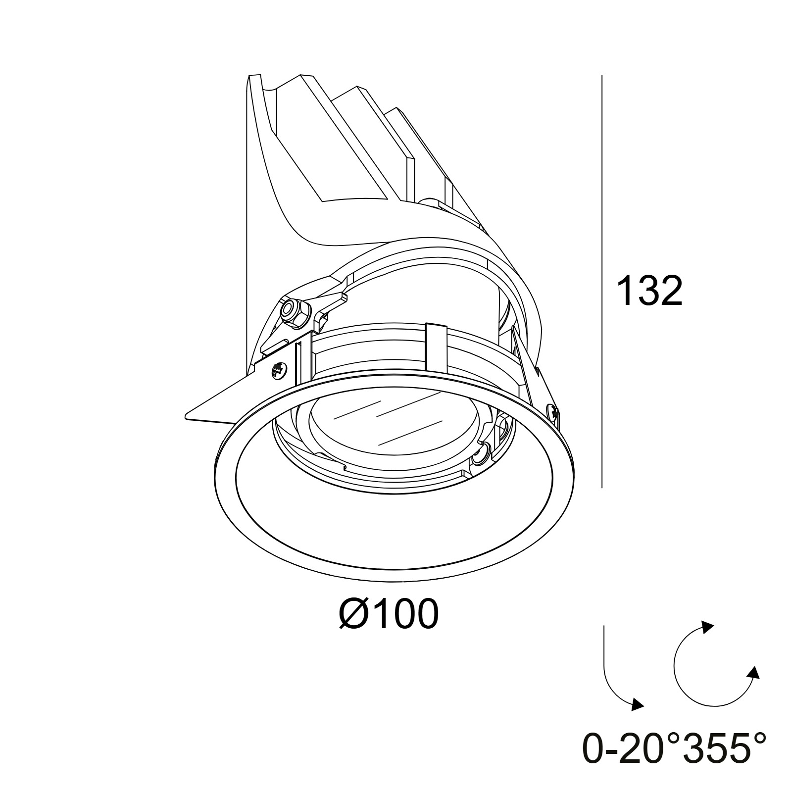 ENTERO RD-M X 92718 B черный Delta Light уличный встраиваемый в потолок светильник 2