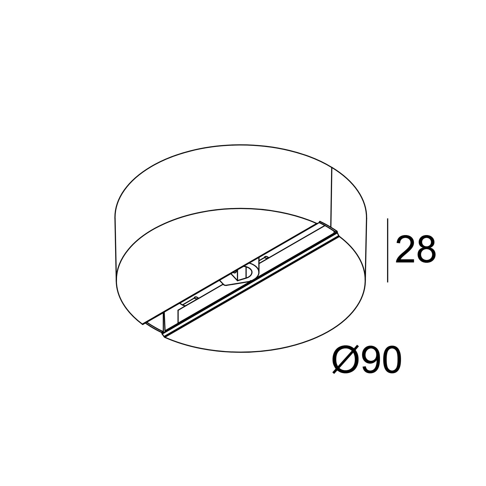 CEILING BASE MULTI 1 B черный Delta Light потолочная база 3