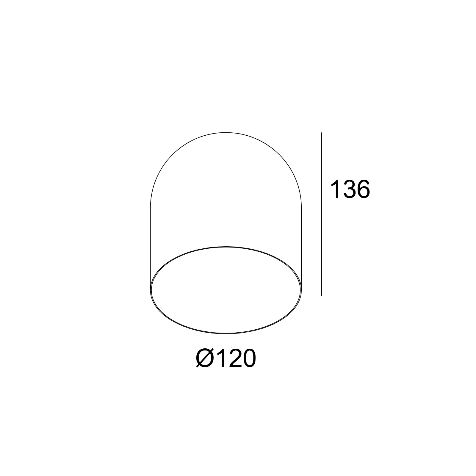 CUPPA SHADE 120 W белый Delta Light ICP 2