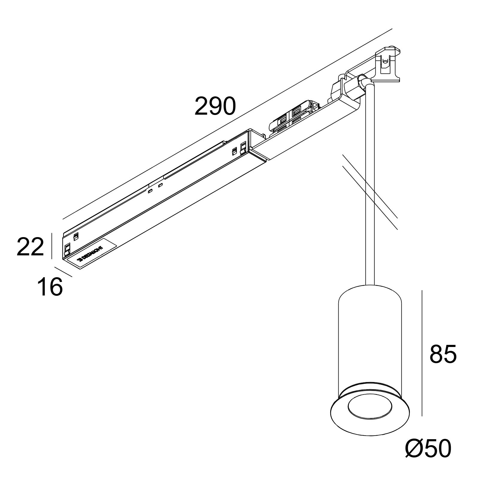 M - CUPPA C 92740 MDL B-GC черный Delta Light светильник 2