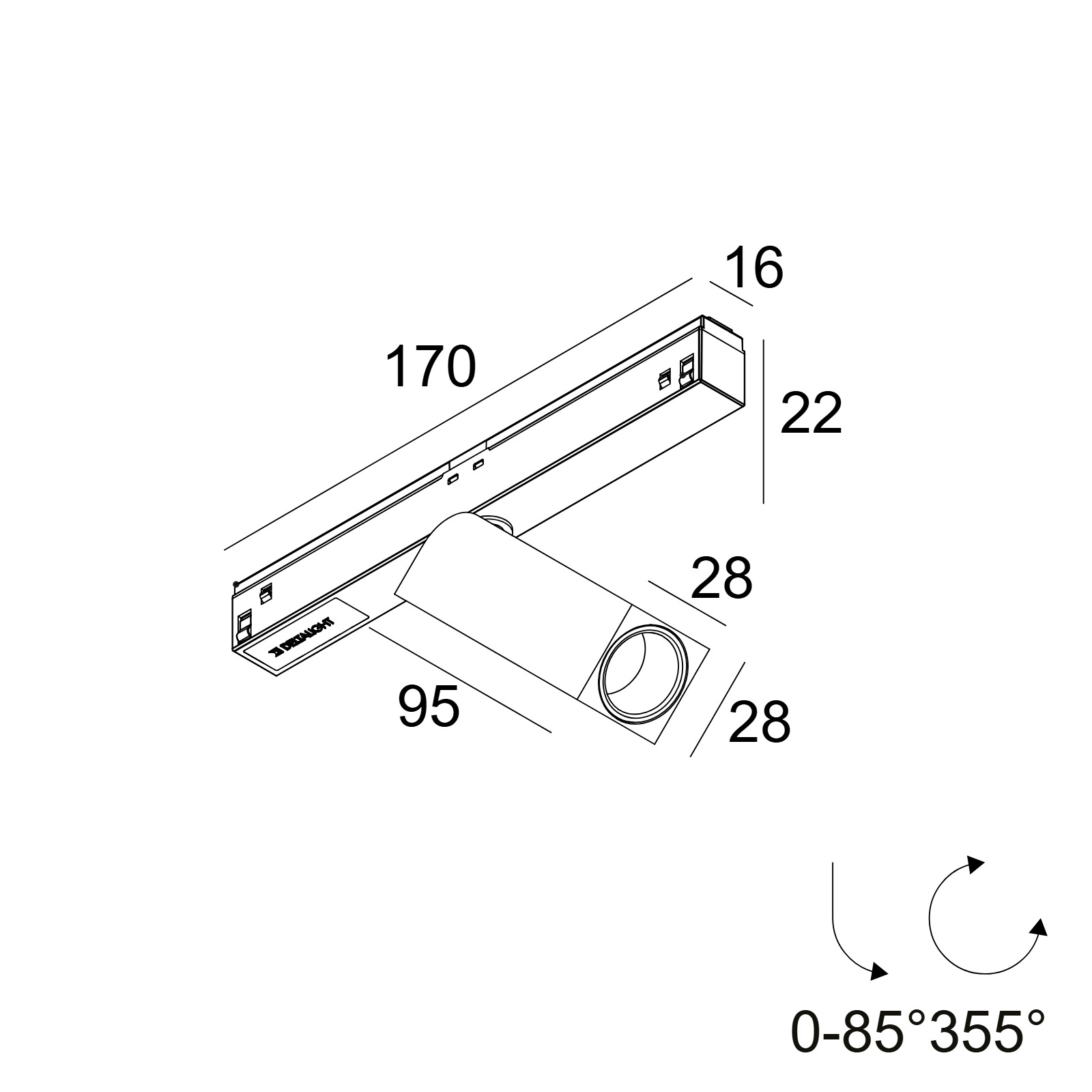 M26L - OCTAV 27 92730 MDL B черный Delta Light трековый светильник 2