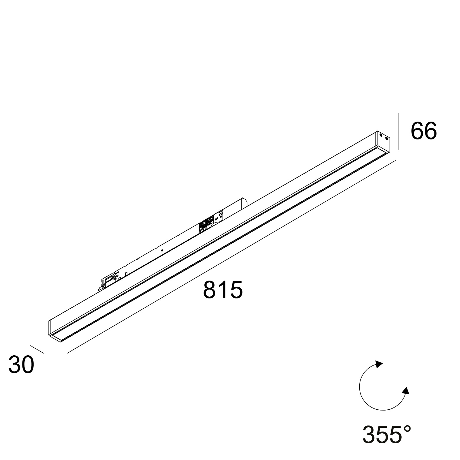 LED LINE OK 930 ADM SLIM B черный Delta Light трековый прожектор 4