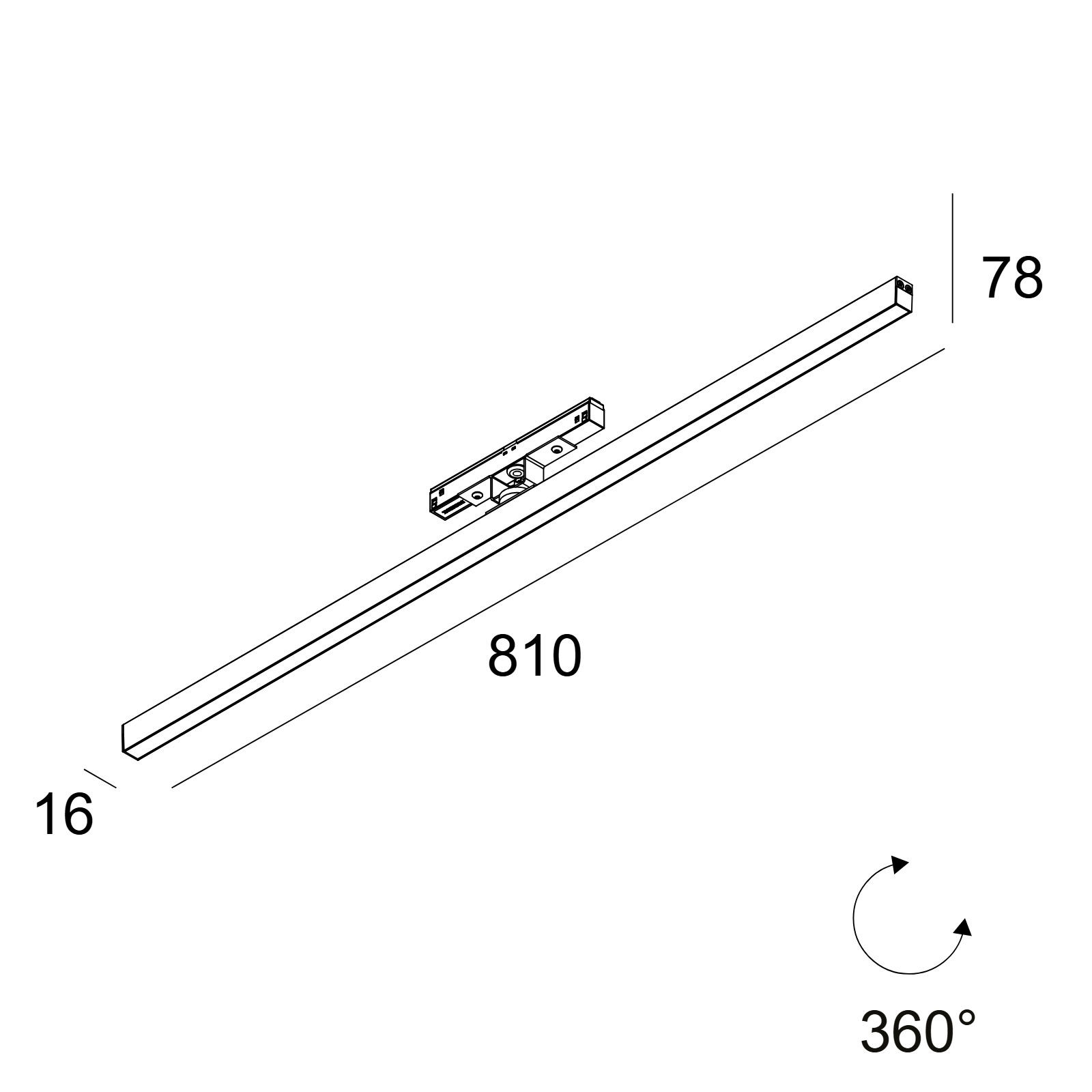 M26H - LED LINE OK 927 MDL W белый Delta Light трековый светильник 2