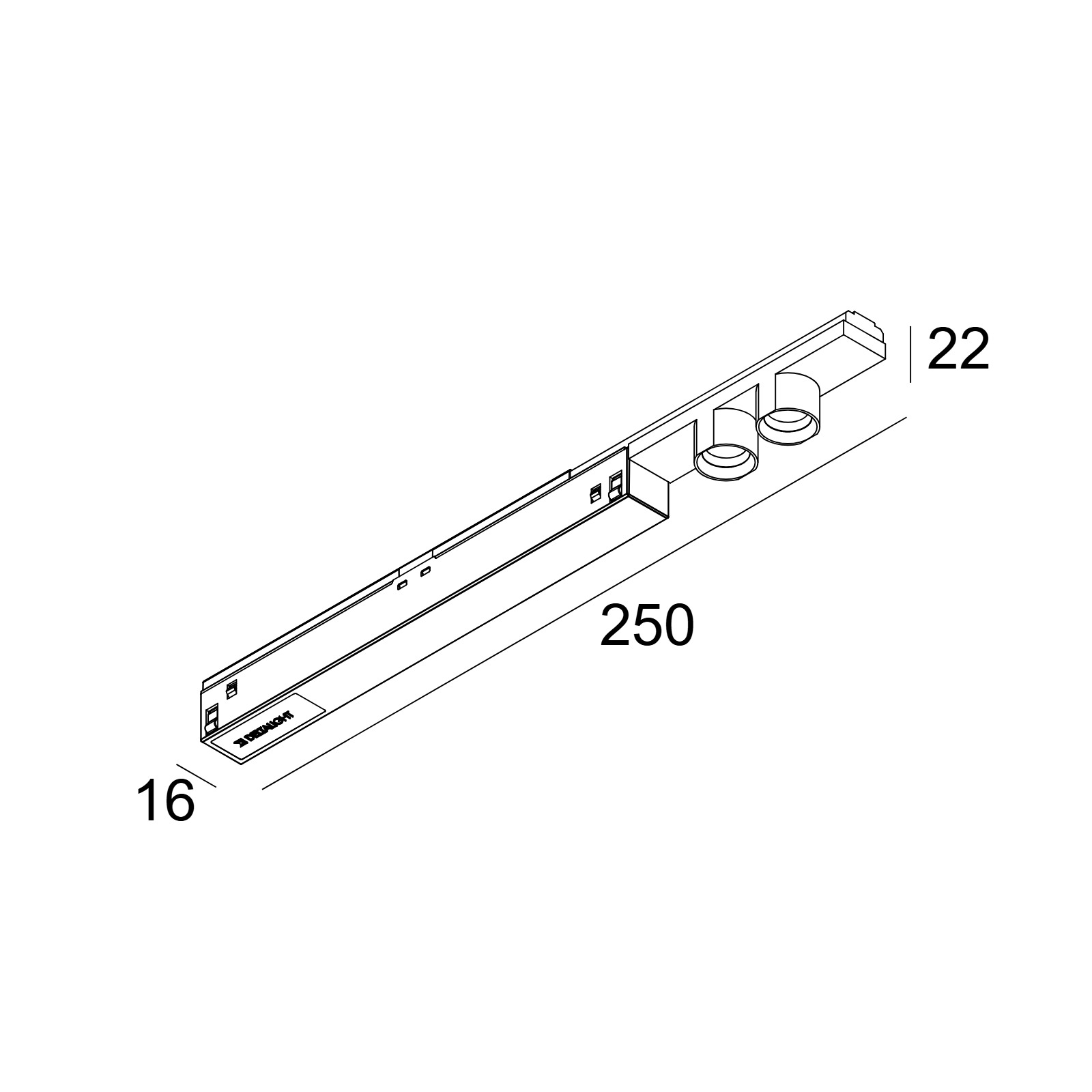 M26L - JUM-OH! 2R 92730 MDL B черный Delta Light трековый светильник 2