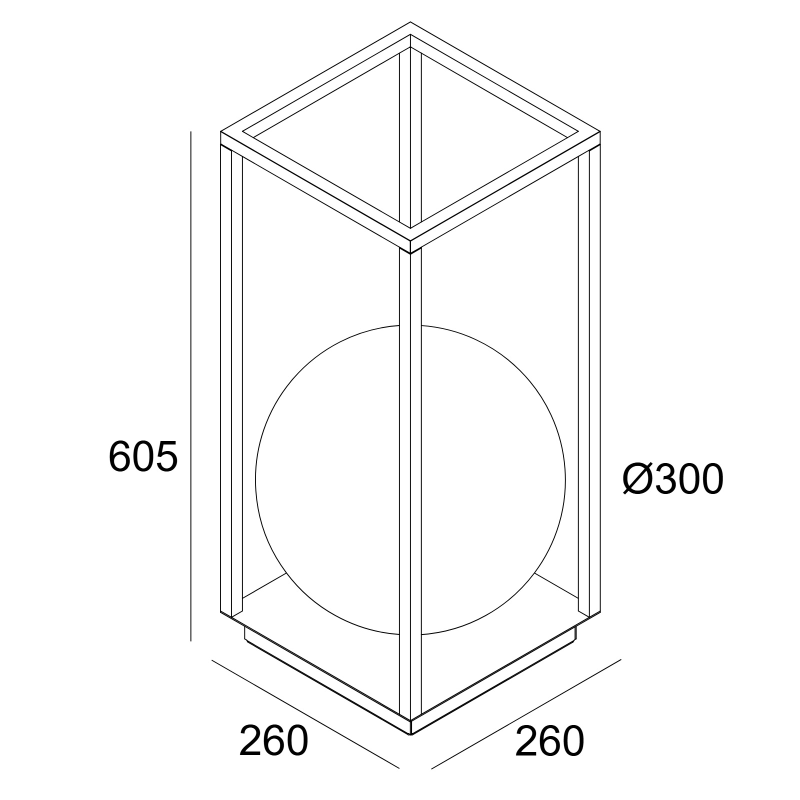 OONO F60 927 B черный Delta Light садовый светильник 2