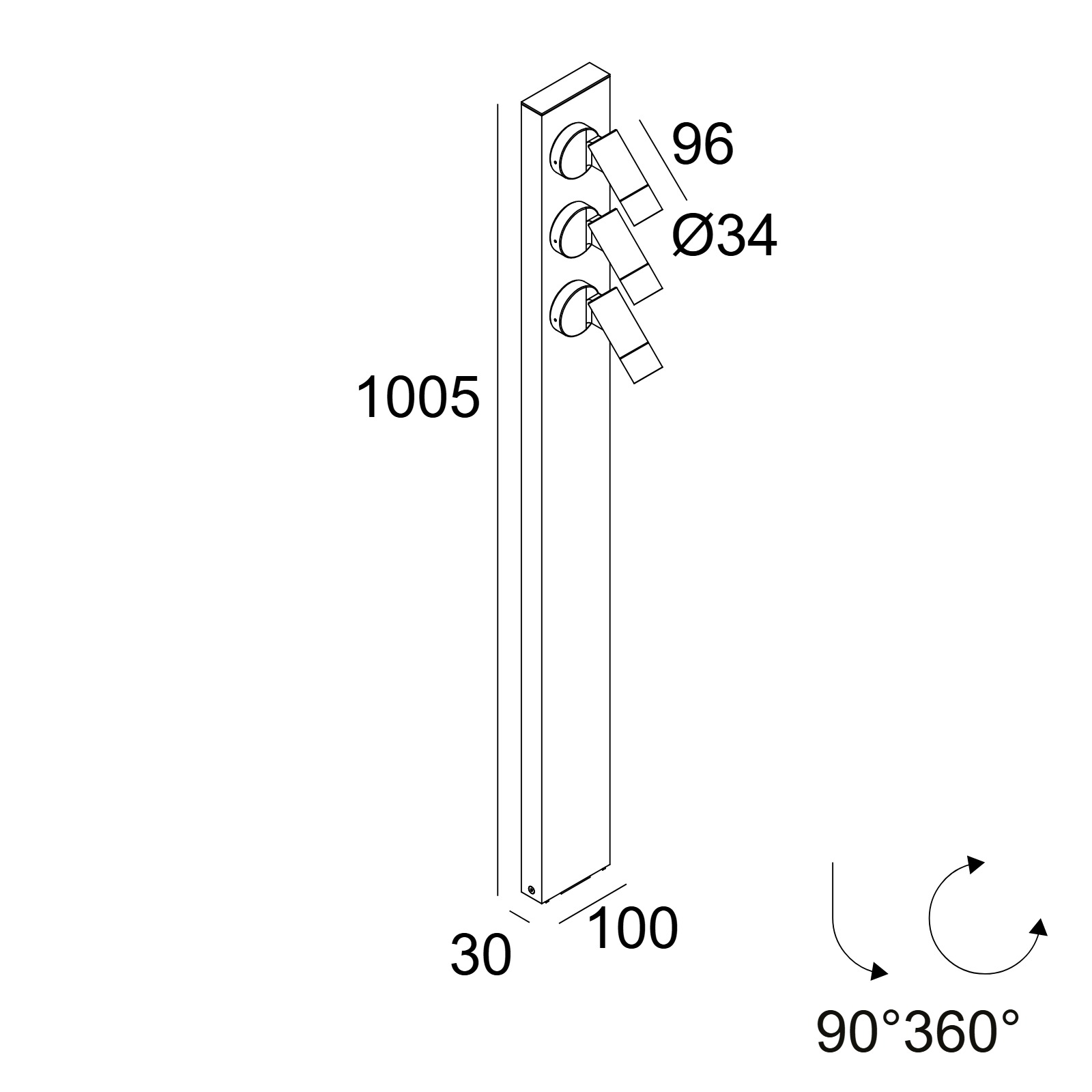 SPIX P100-3 93010 N Delta Light уличный светильник 2