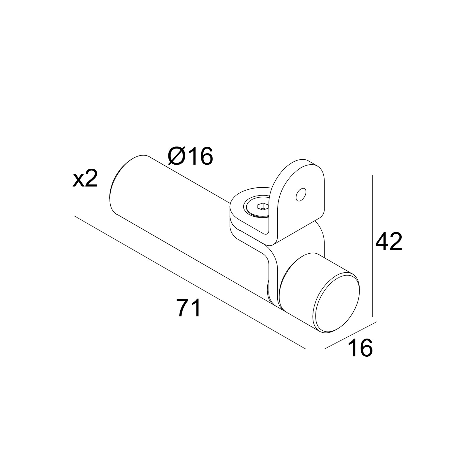 MIKALINE - FIXATION SPACER FLEX SET B черный Delta Light ILP 2