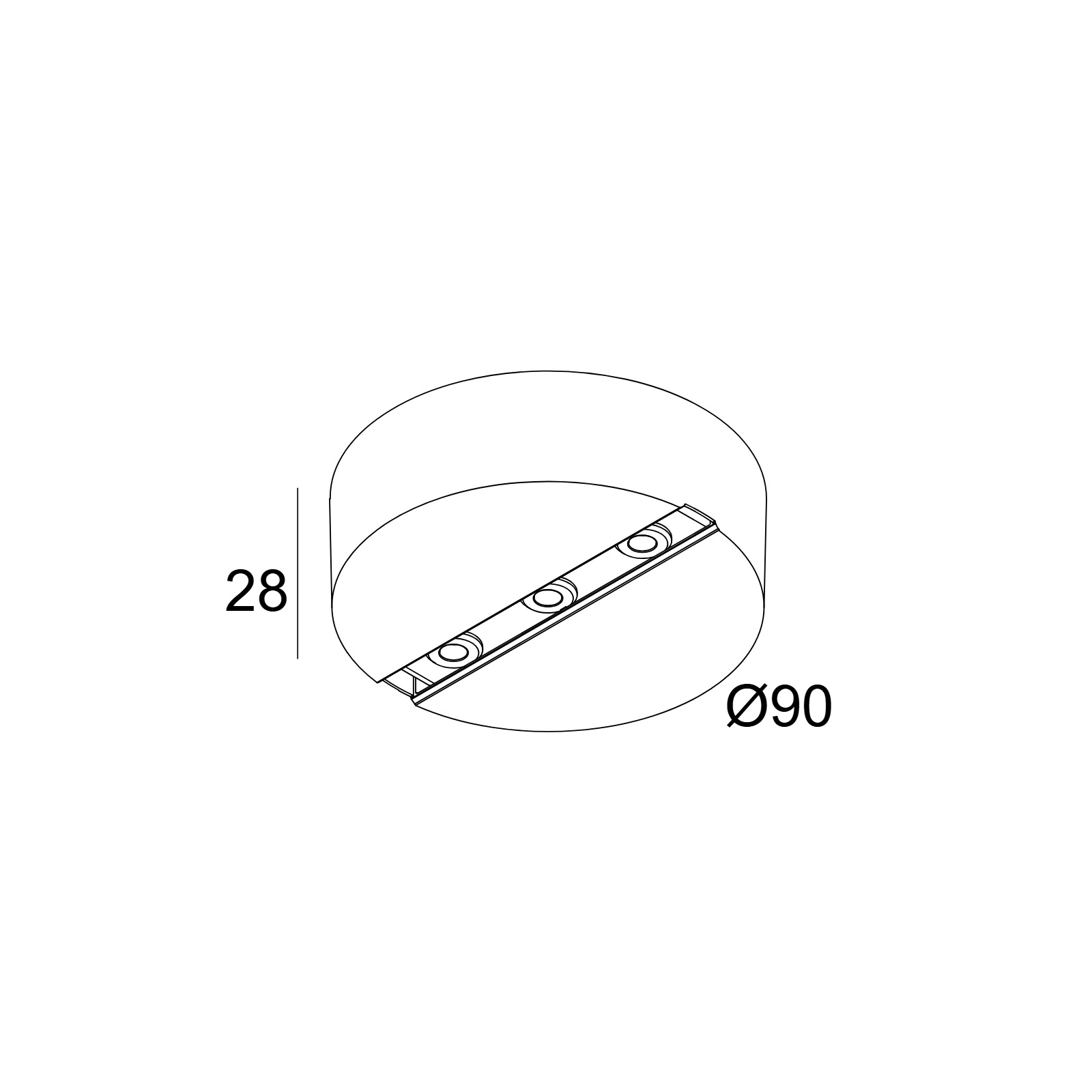 CEILING BASE MULTI 1 B черный Delta Light потолочная база 2