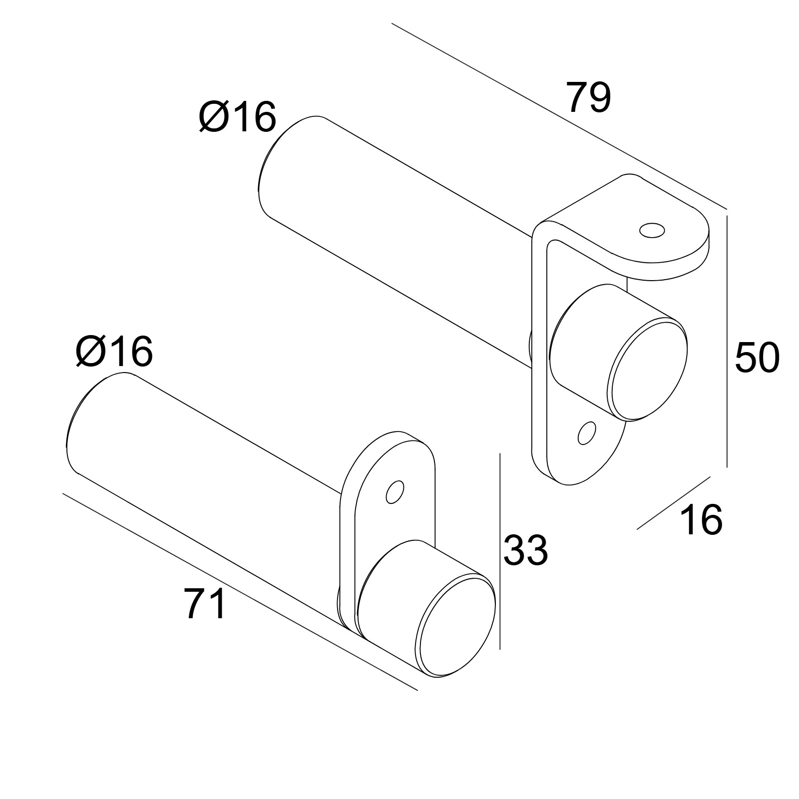 MIKALINE - SPACER 90° 2 SET B черный Delta Light ILP 2