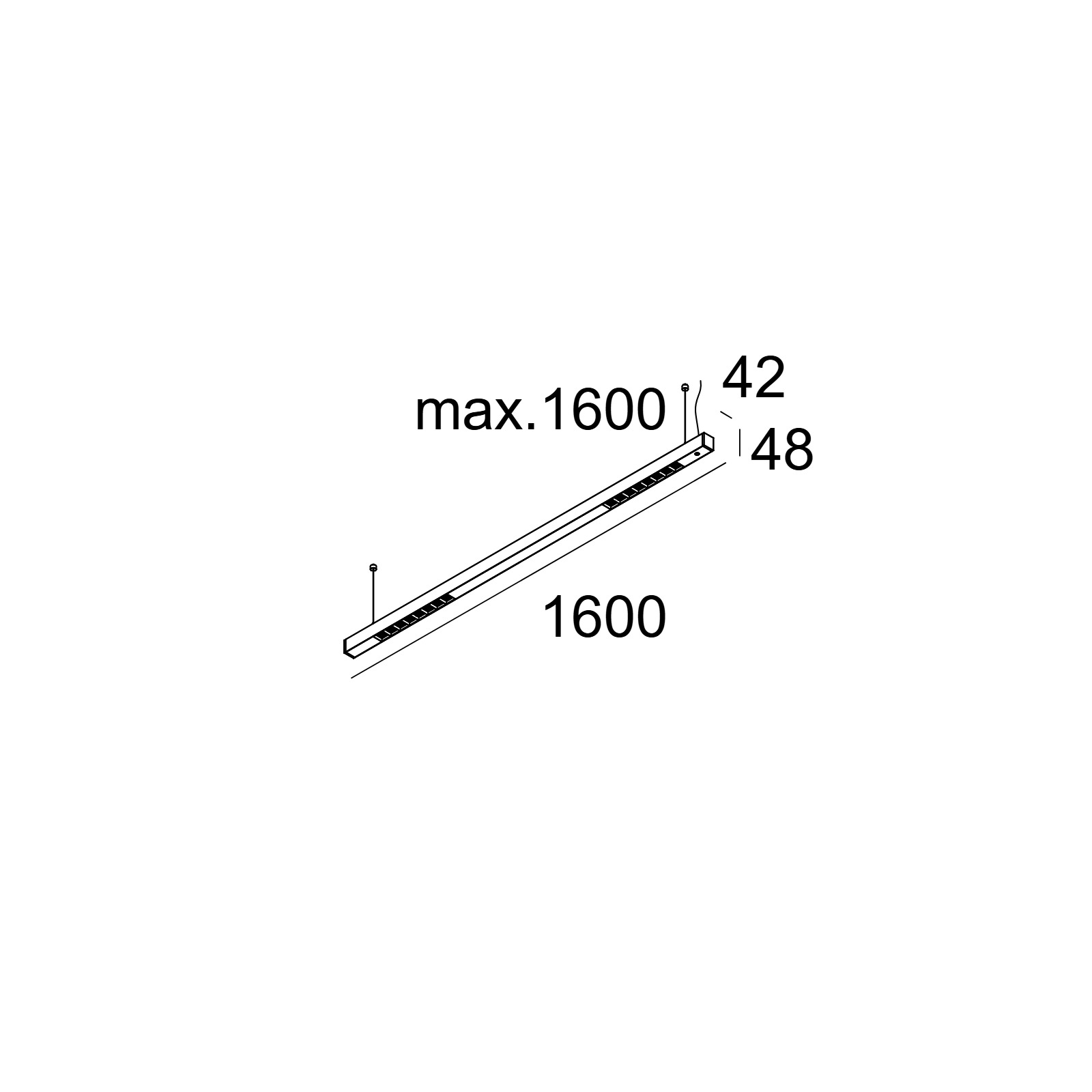 Технический подвесной светильник INFORM 40 SQ PDS (Presence and Daylight Sensor) DOWN-UP Delta Light 30722 XXX5 2