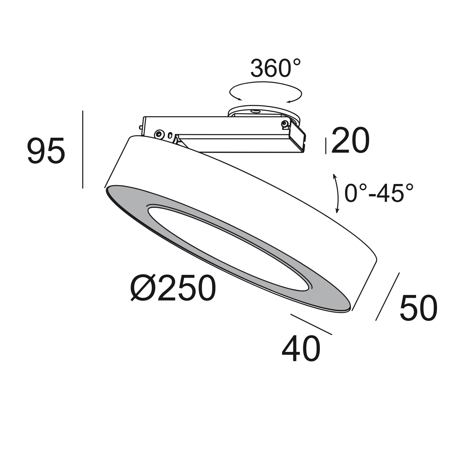 Светильник SUPER-OH XS PIVOT Delta Light SUPER-OH! XS PIVOT 25 DIM 2