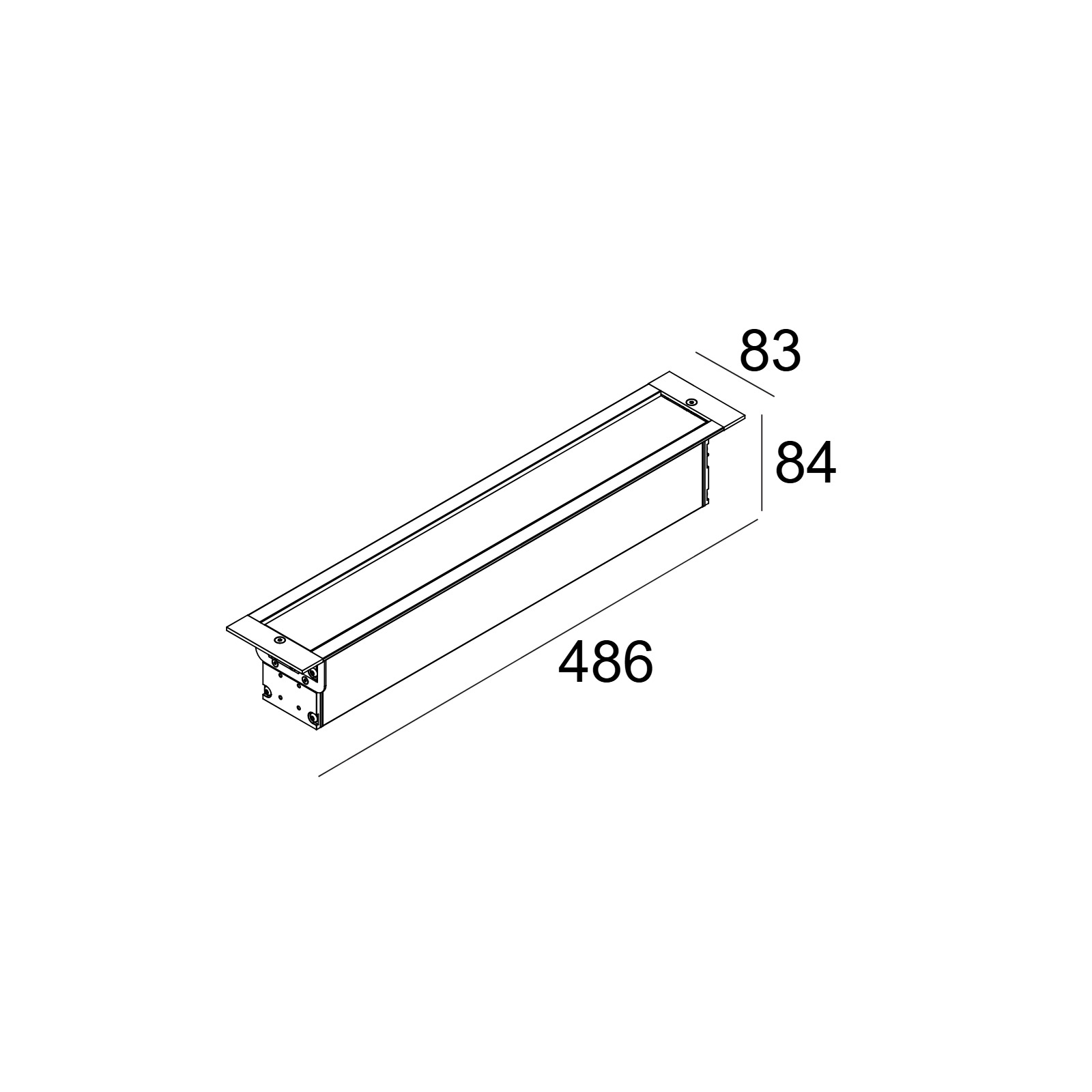 LOGIC LINEAR 440 HONEYCOMB 92715 INOX нерж. сталь Delta Light линейный грунтовый светильник 2