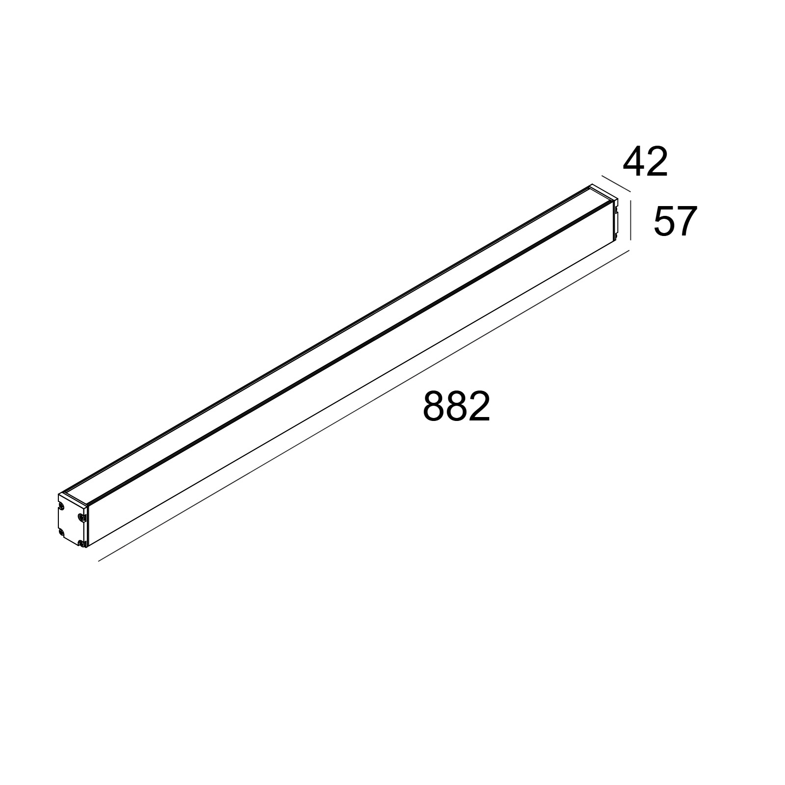 Линейный грунтовый светильник LOGIC LINEAR ON WALL GRAZER Delta Light 30837 XXX5 2