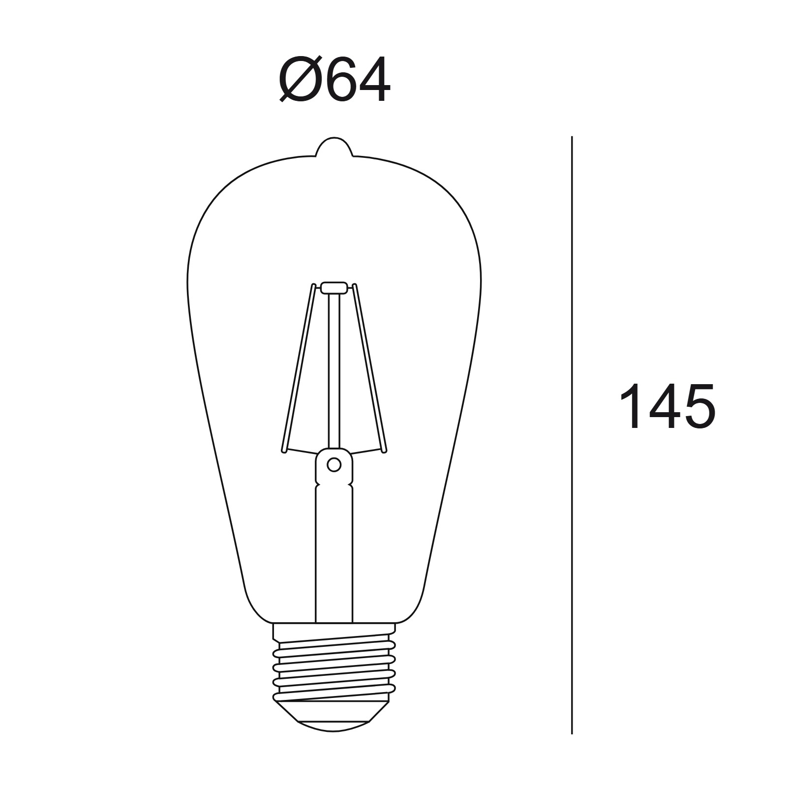 LED FILAMENT T64 E27 8W 2700K Delta Light LAG 2