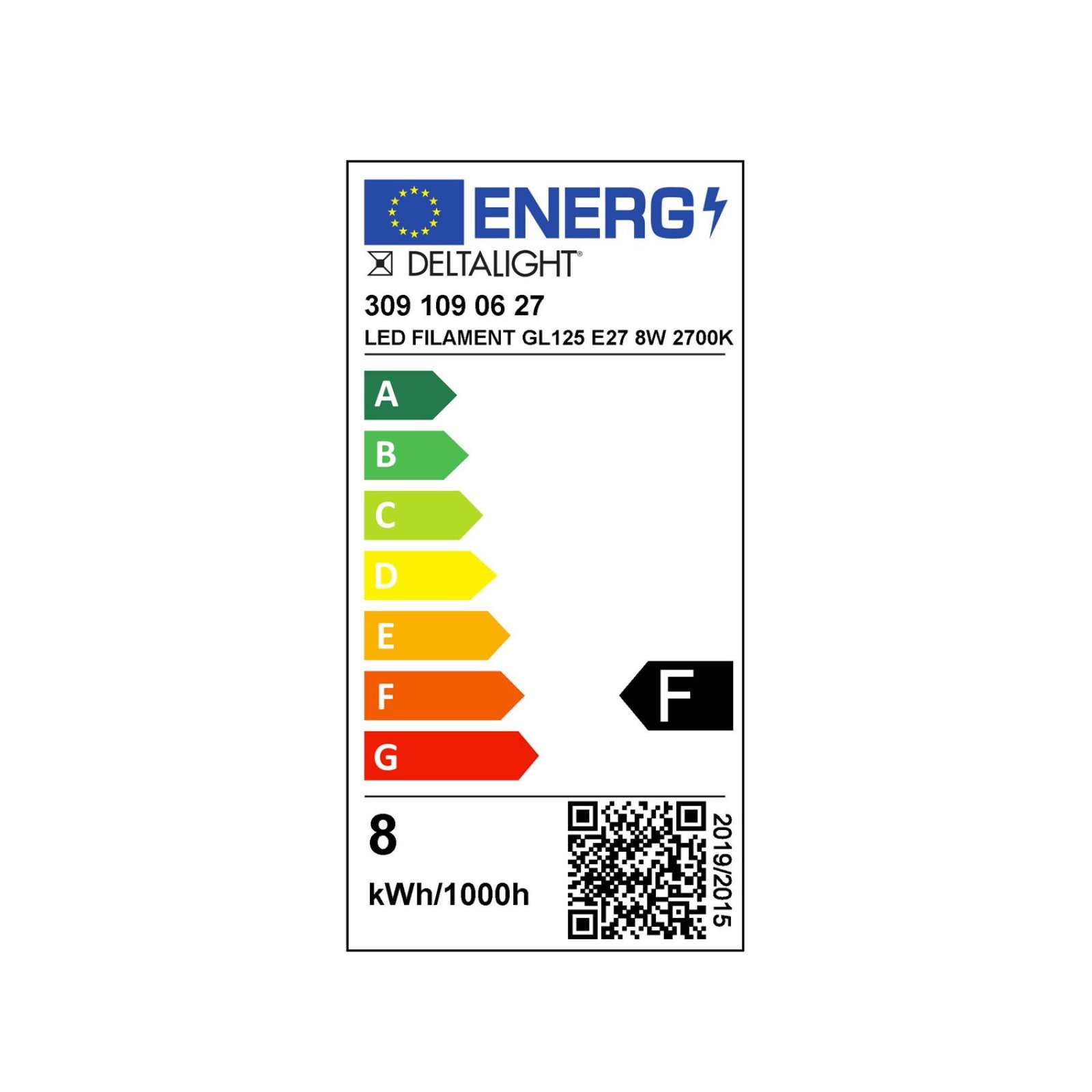 LED FILAMENT GL125 E27 8W 2700K Светодиодные лампы с классическим цоколем Delta Light 4