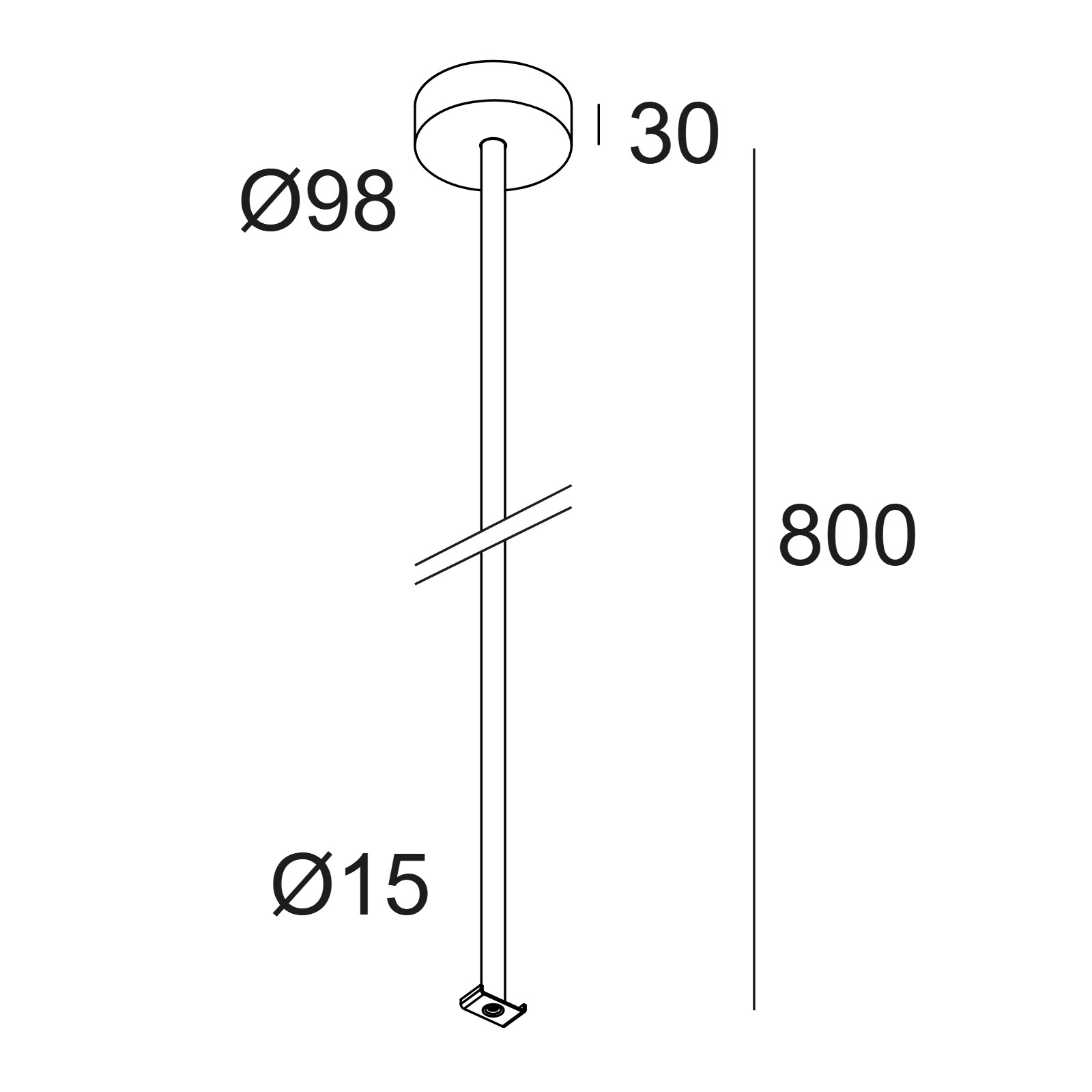 OAO - ROD SUSPENSION 0,8m комплектующие светильника Delta Light 2