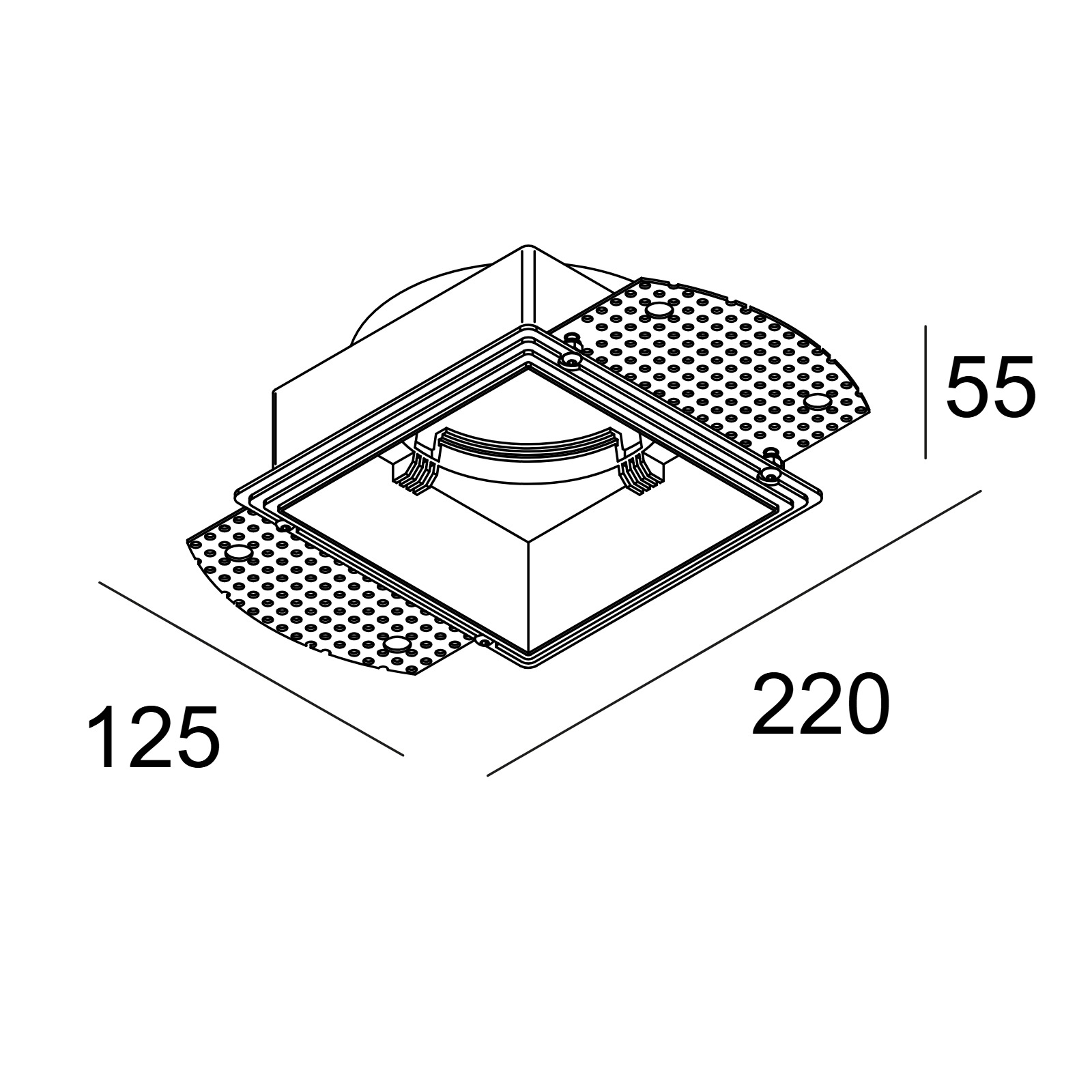 MOUNTING KIT S102 TRIMLESS Delta Light ICR 2