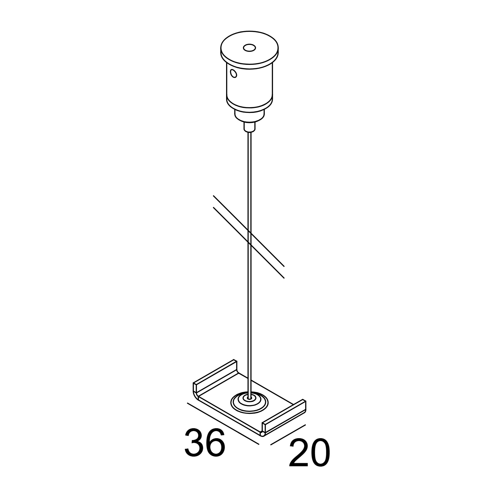 OAO - CABLE SUSPENSION SINGLE 1,6m Delta Light ILP
