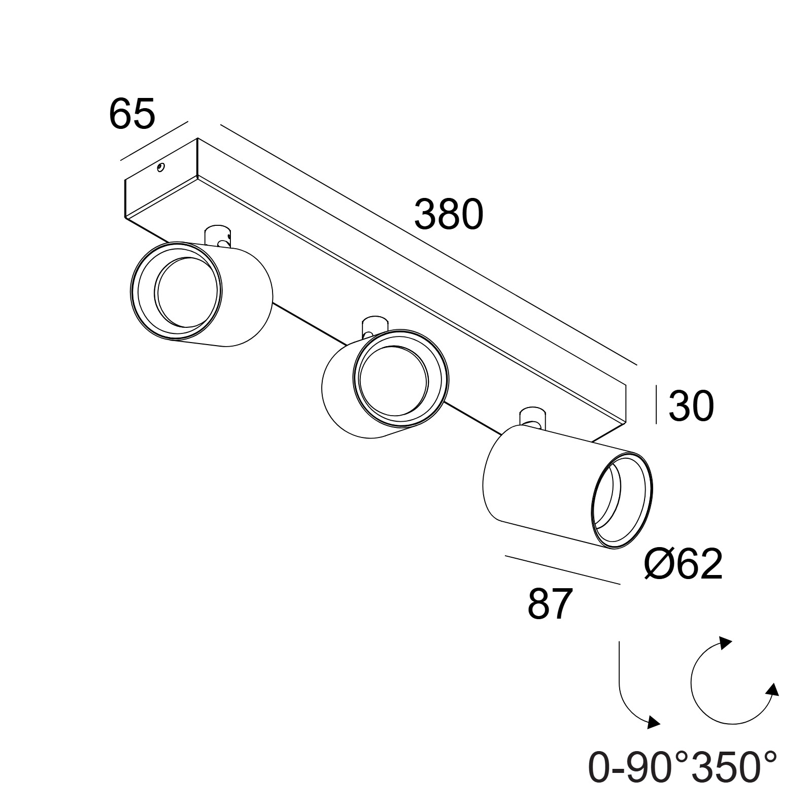 SPYCO ON 3 92733 DIM8 B черный Delta Light потолочный регулируемый светильник 2