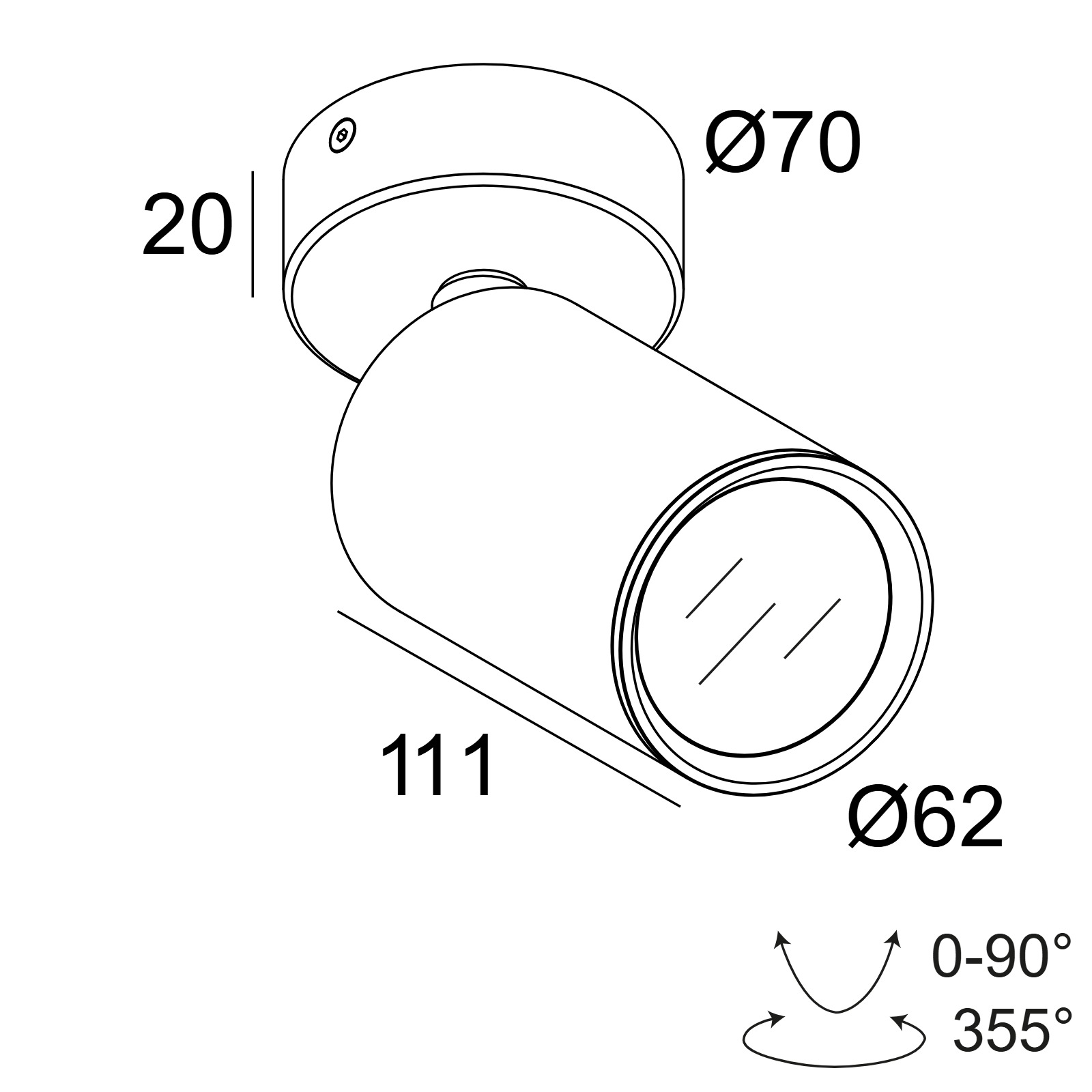 SPY FOCUS ON LP 927 W белый Delta Light накладной потолочный светильник 2