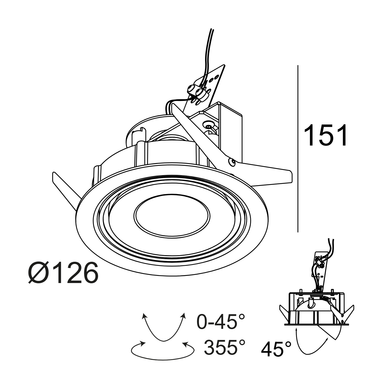 TWEETER M ST 92733 B-C черный Delta Light Встраиваемый в потолок светильник 2
