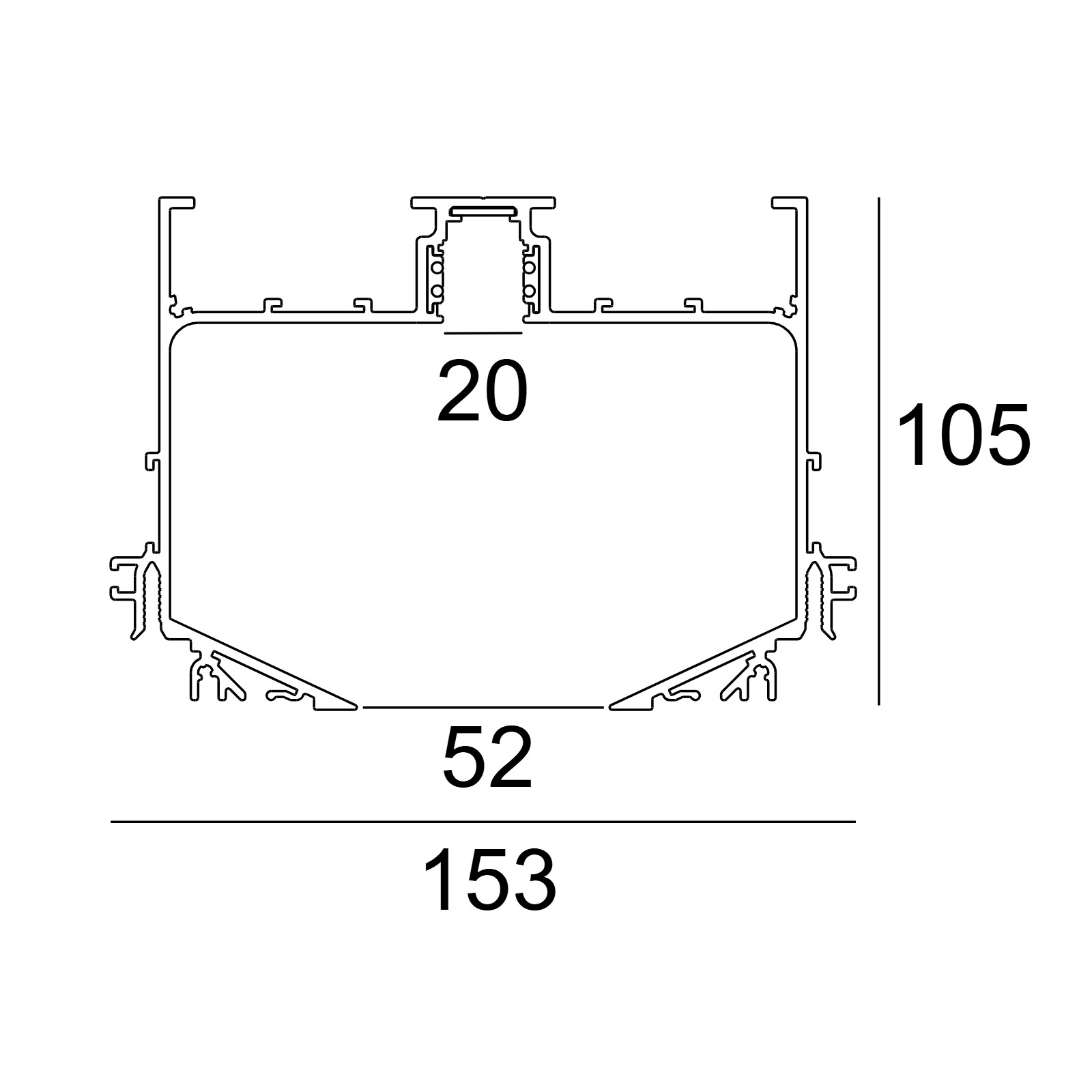 SPM52 - PROFILE 1m B черный Delta Light IMP 2