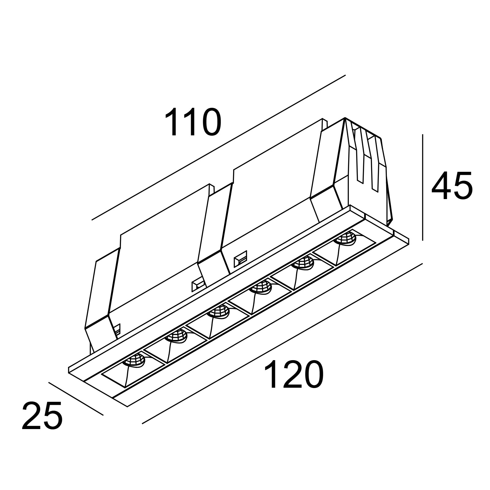 DOT.COM S6 ST 92734 B-B черный Delta Light Встраиваемый потолочный светильник 2